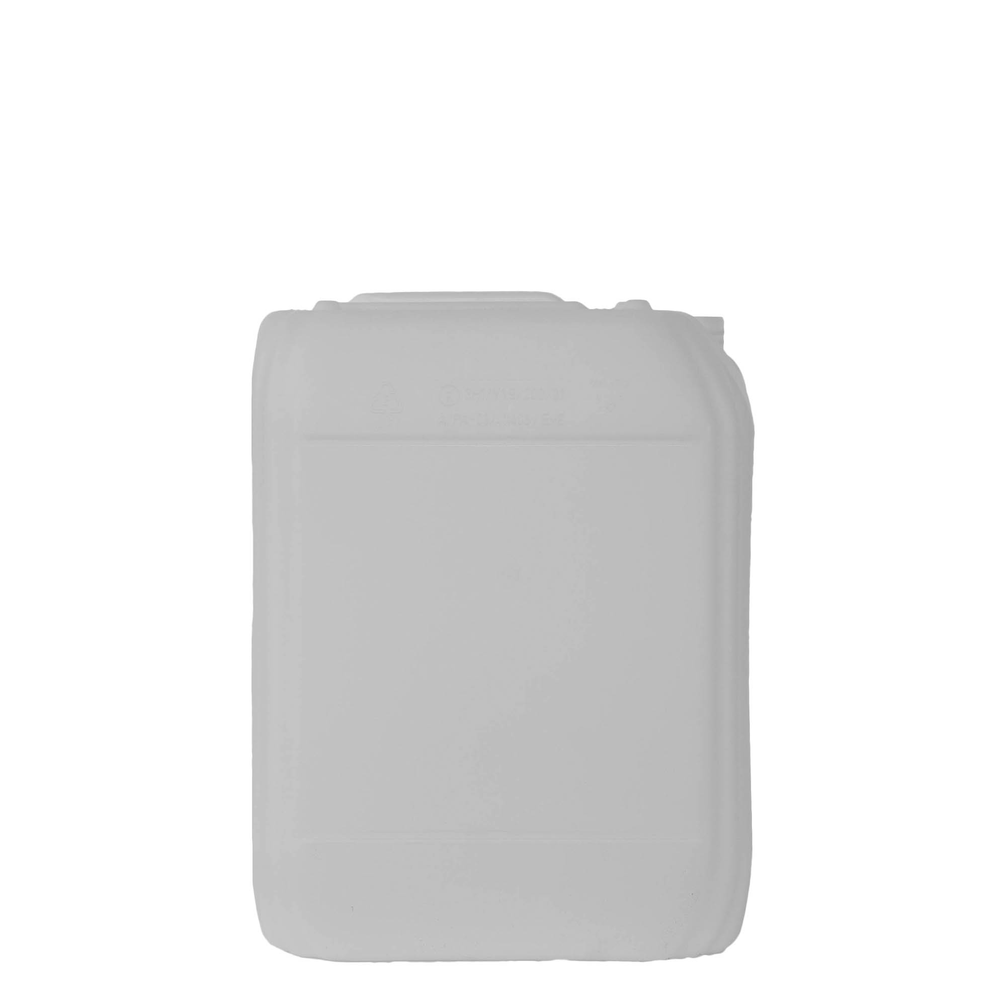 Bidón de 20 l, rectangular, plástico HDPE, natural, boca: ND 60