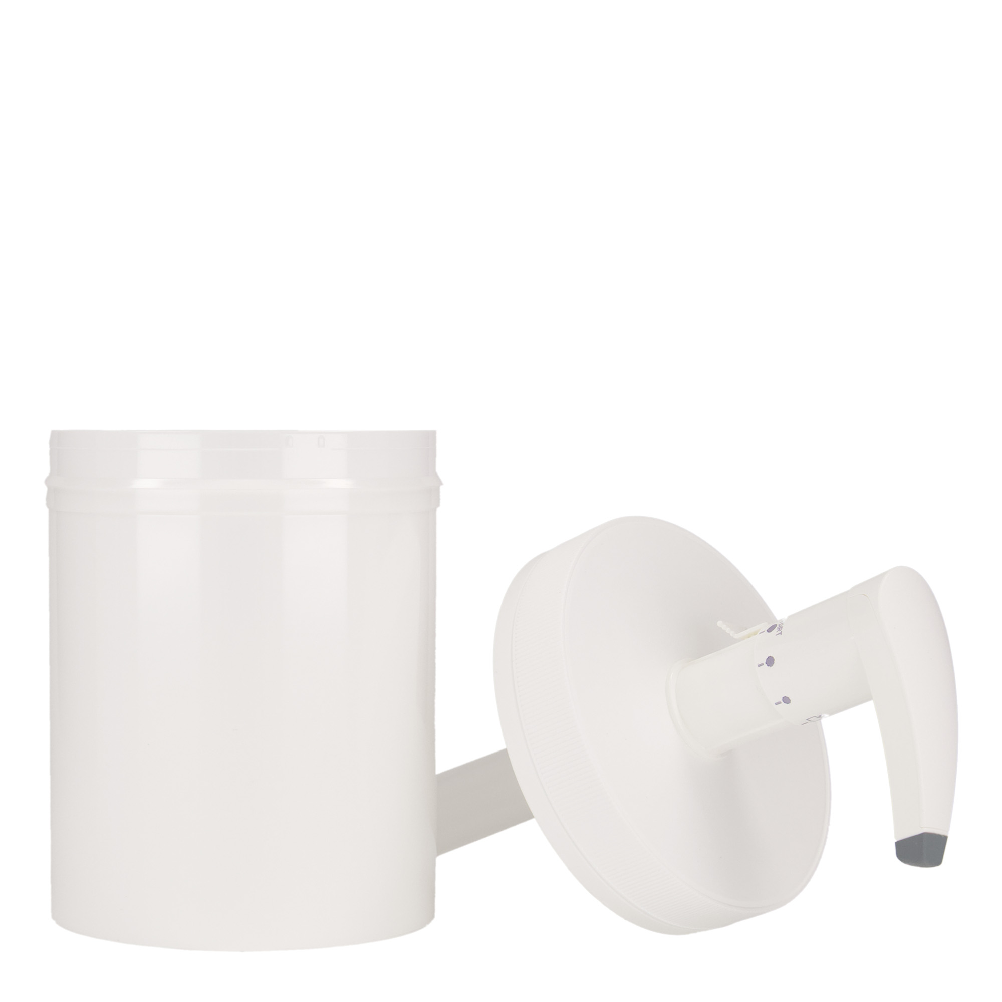 Botella dispensadora 'Securibox' de 1240 ml, plástico de PP, blanco, boca: tapón de rosca