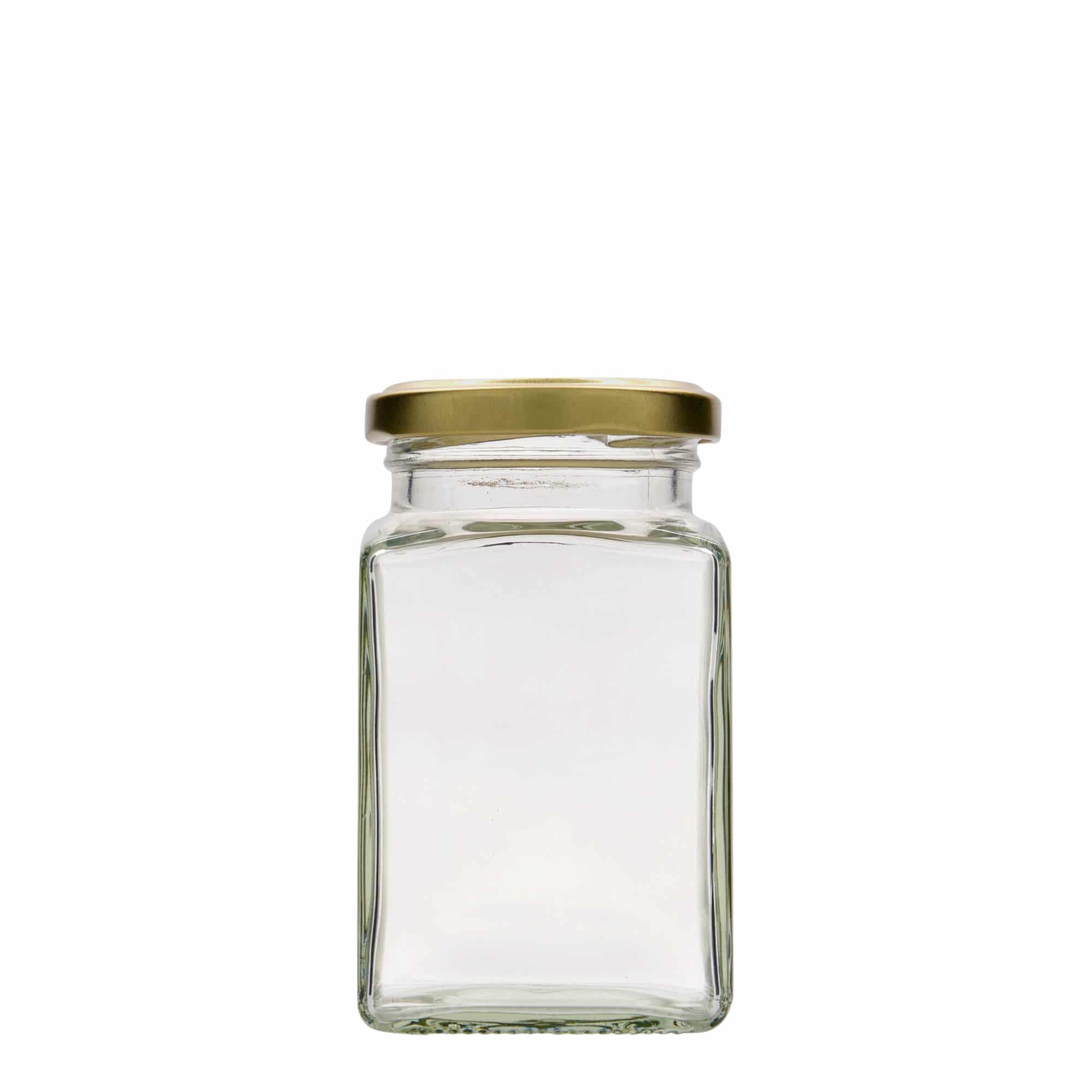 Tarro cuadrado de 260 ml, boca: Twist-Off (TO 58)