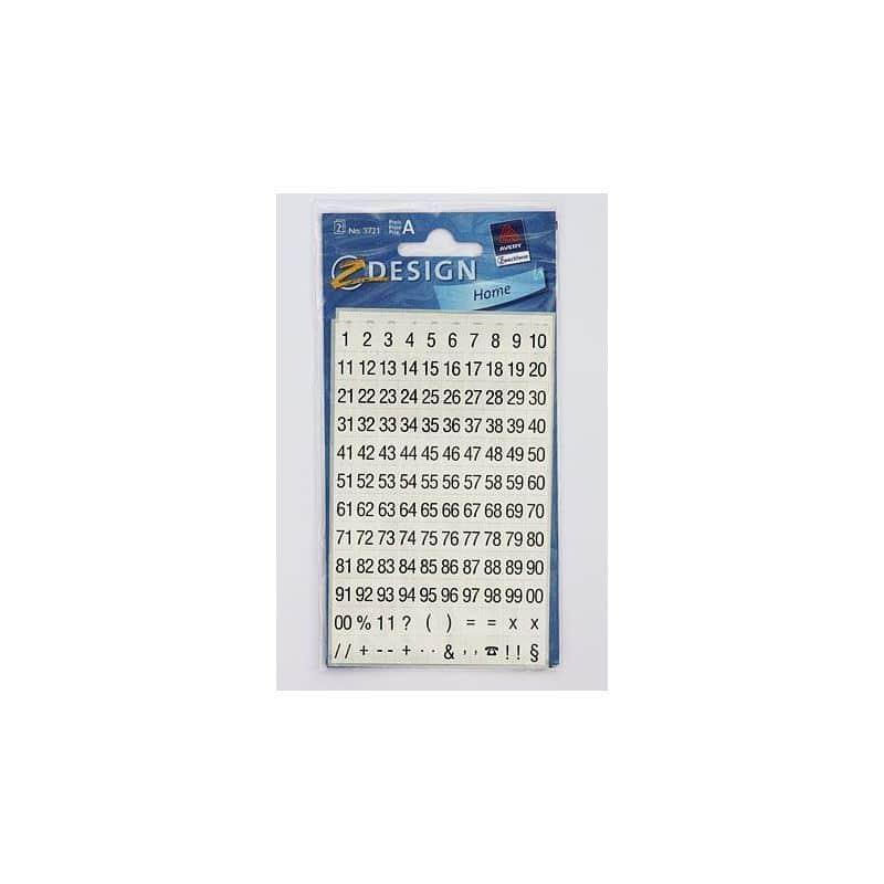 Pegatinas Zweckform 'Números 1-99', plástico, negro Pegatinas Zweckform 'Números 1-99', plástico, negro
