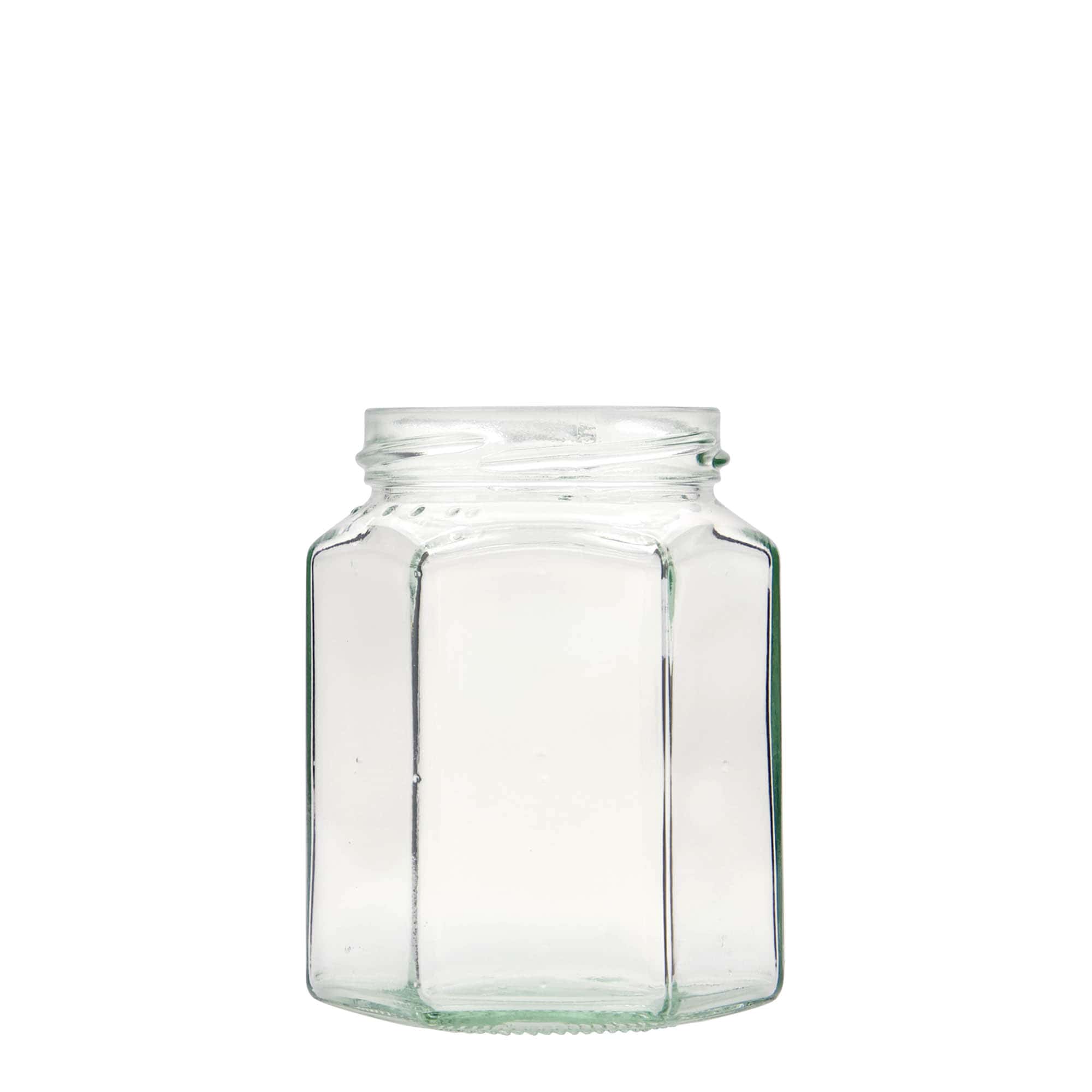 288 ml tarro hexagonal, boca: Twist-off (TO 63)