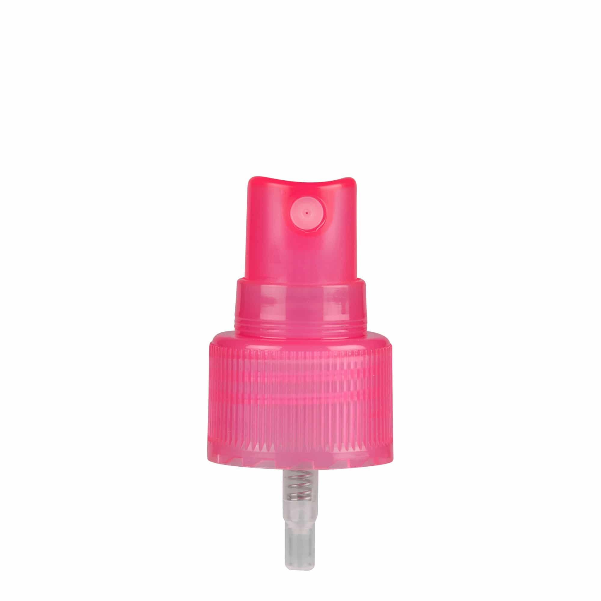 Tapa roscada con pulverizador, plástico PP, rosa, para boca: 24/410