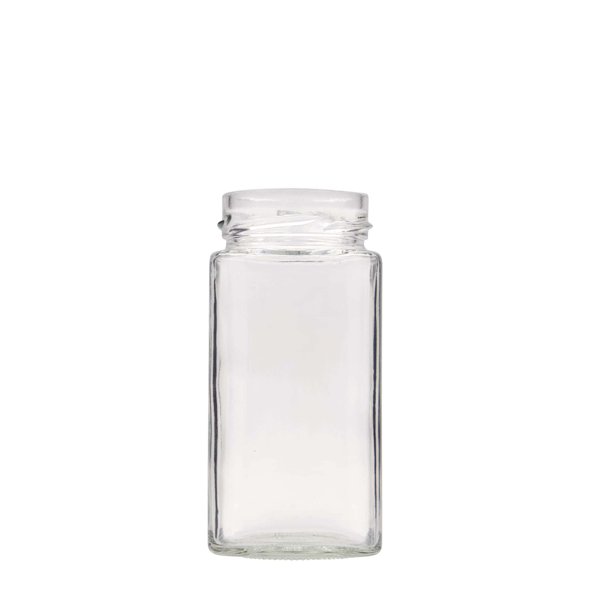 314 ml vaso cuadrado 'Funny', boca: Deep-Twist-Off (DTO 58)