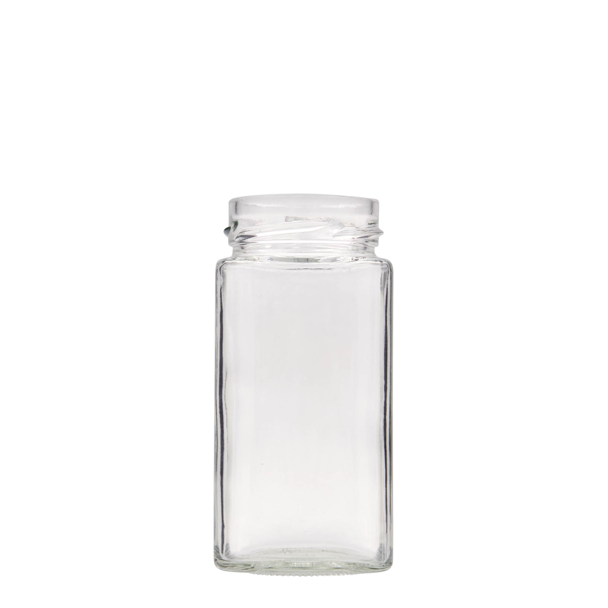 314 ml vaso cuadrado 'Funny', boca: Deep-Twist-Off (DTO 58)
