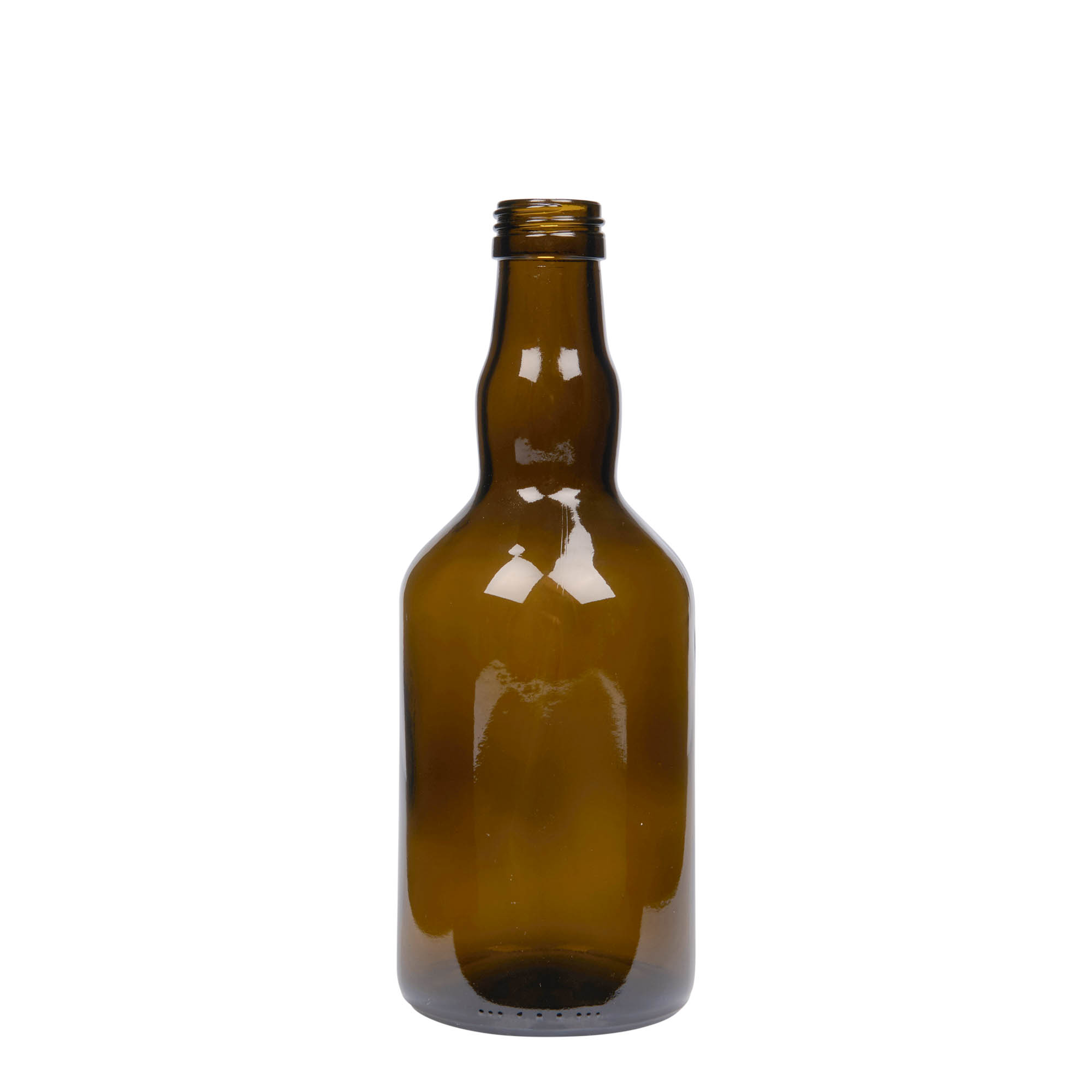 Botella de vidrio de 500 ml 'Olona', verde antiguo, boca: PP 31,5 Botella de vidrio de 500 ml 'Olona', verde antiguo, boca: PP 31,5