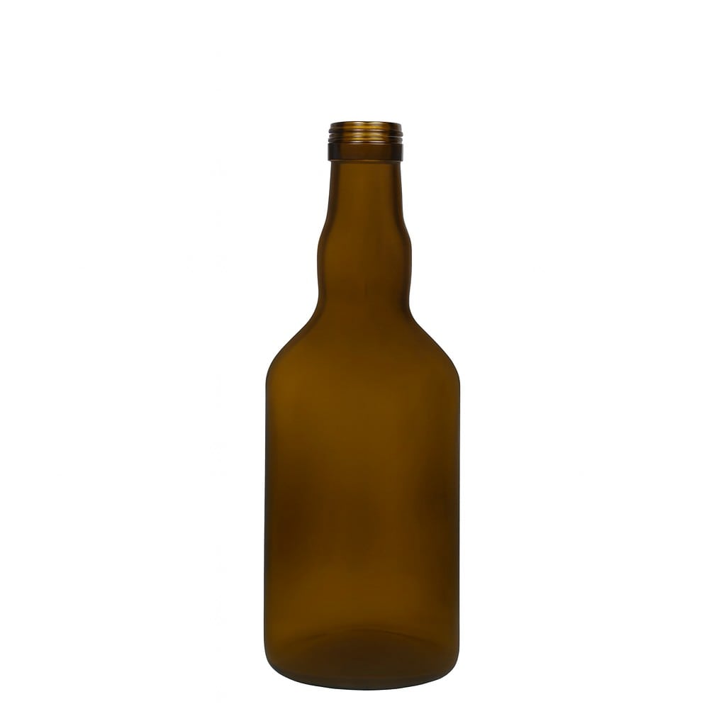 Botella de vidrio de 500 ml 'Olona', verde antiguo, boca: PP 31,5