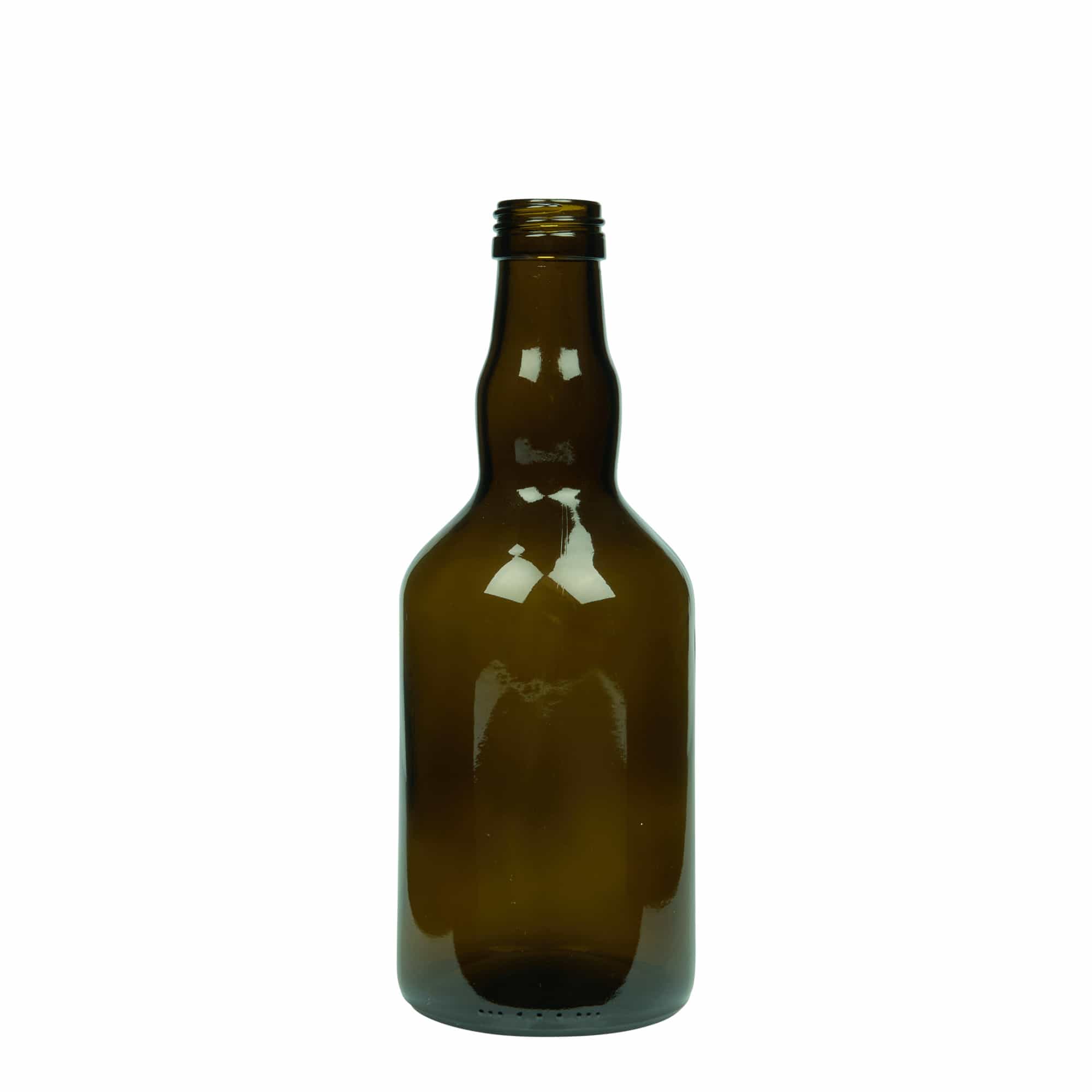 Botella de vidrio de 500 ml «Olona», verde antiguo, boca: PP 31,5