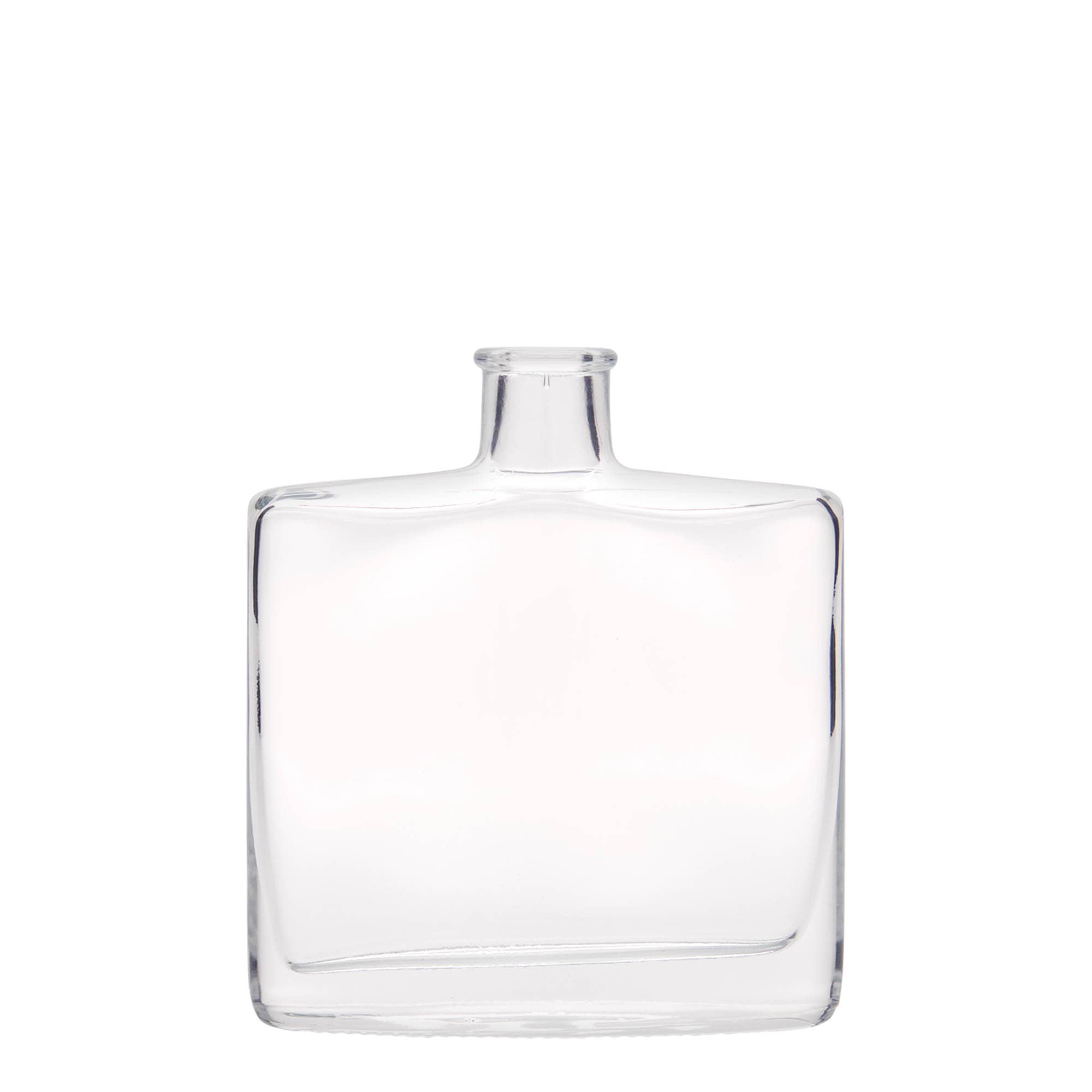 Botella de vidrio de 200 ml 'Zorbas', ovalada, boca: corcho