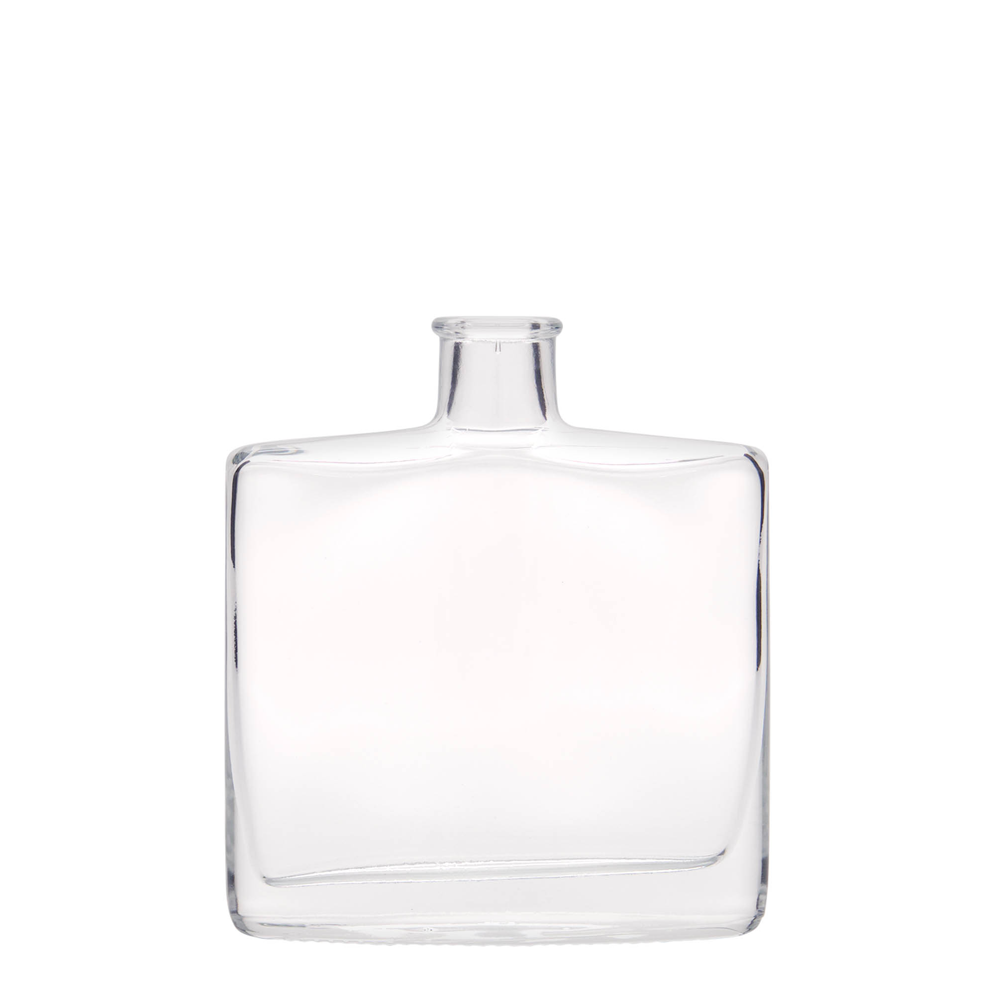 Botella de vidrio de 200 ml 'Zorbas', ovalada, boca: corcho