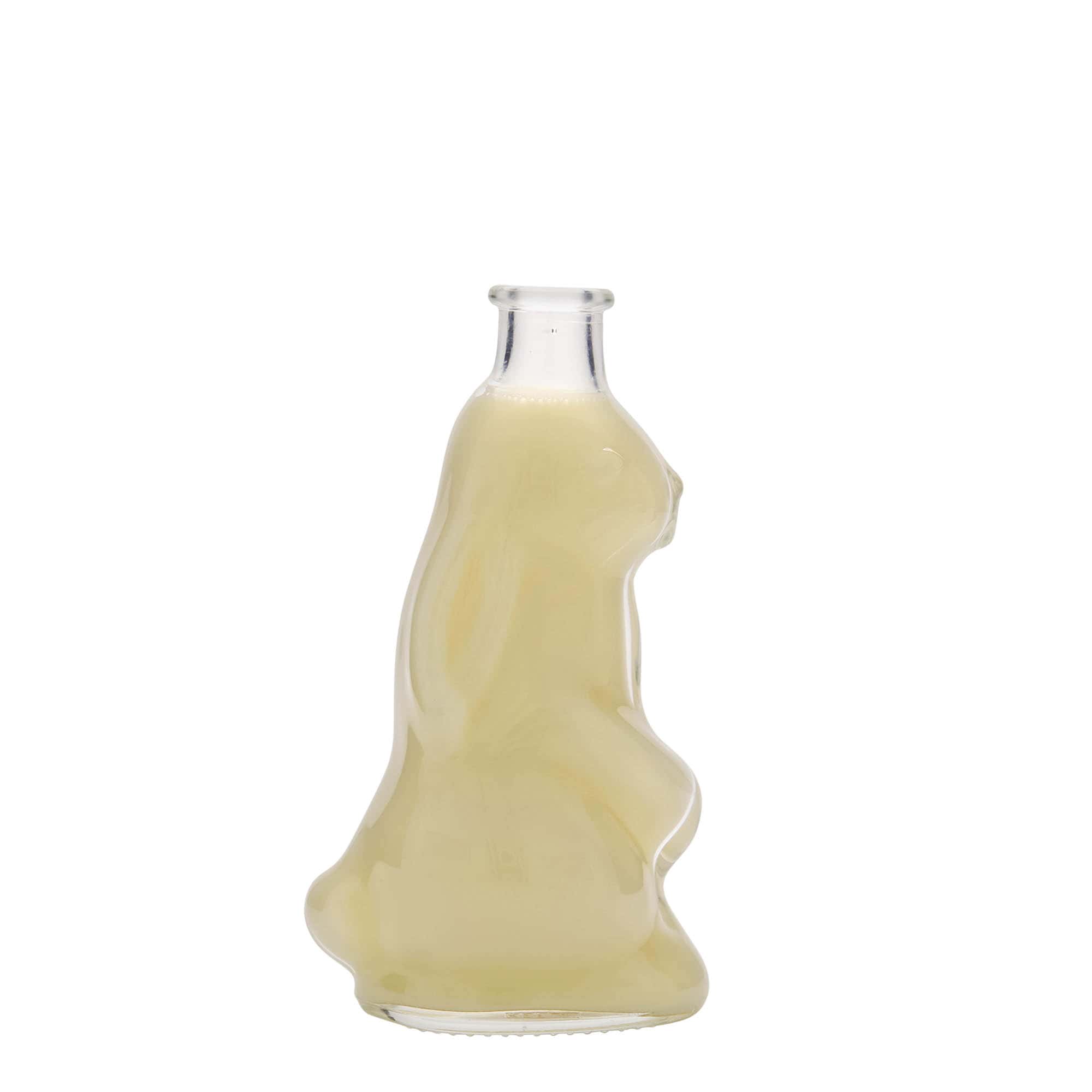 Botella de vidrio de 200 ml 'Conejo', boca: corcho Botella de vidrio de 200 ml 'Conejo', boca: corcho