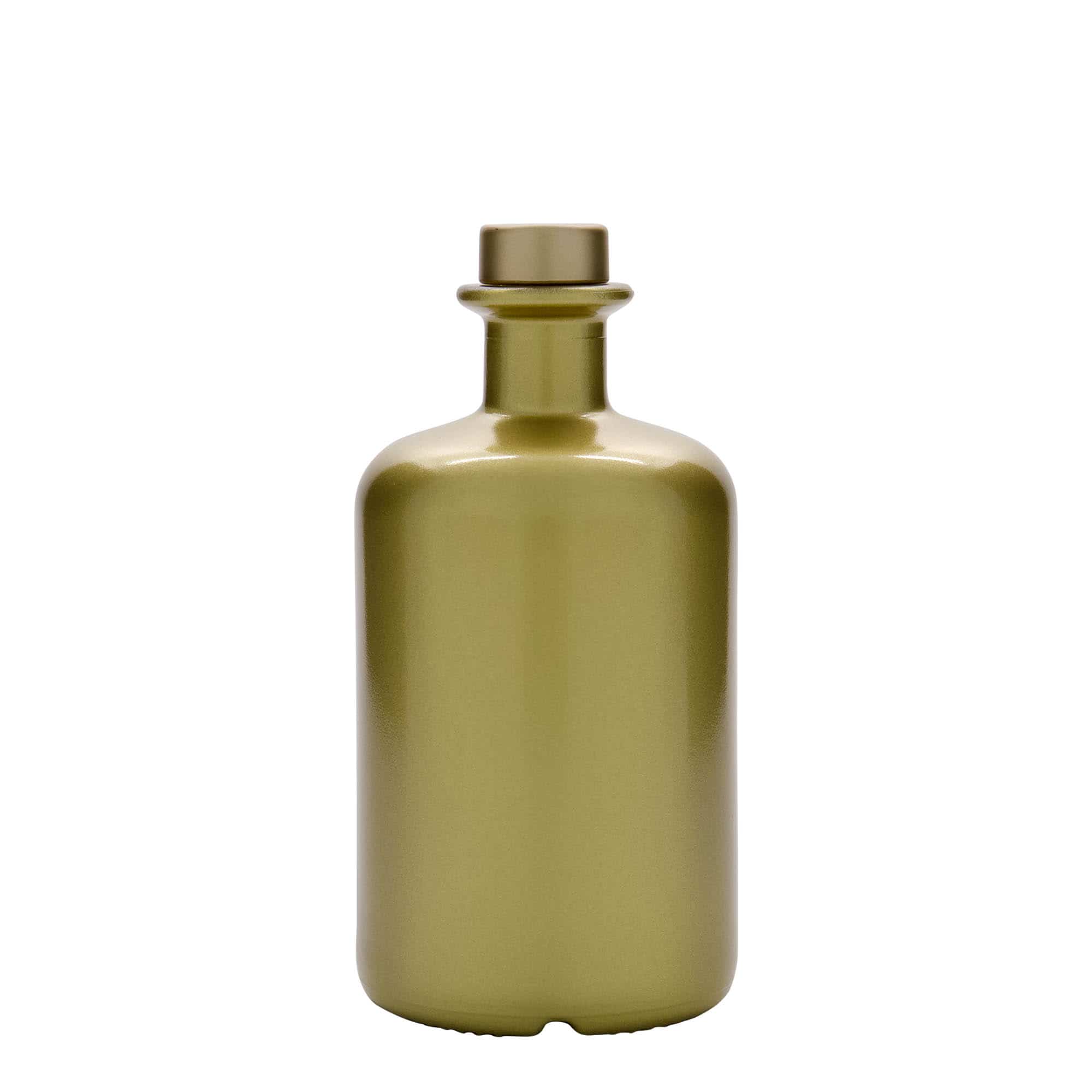 Botella de vidrio de farmacia de 500 ml, dorado, boca: corcho