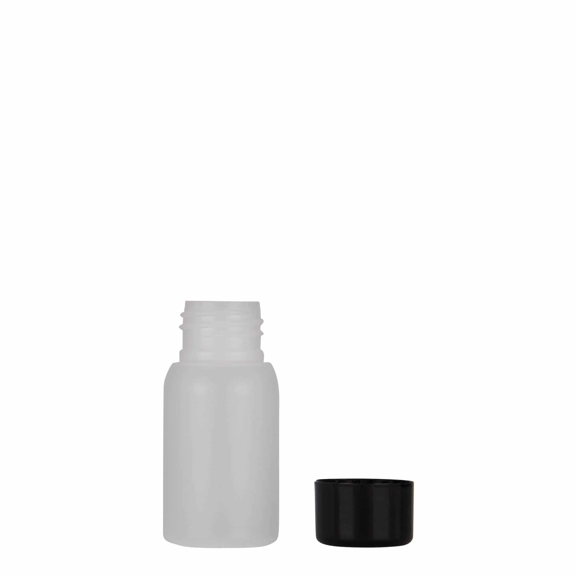 Botella de plástico de 30 ml 'Tuffy', HDPE, natural, boca: 24/410