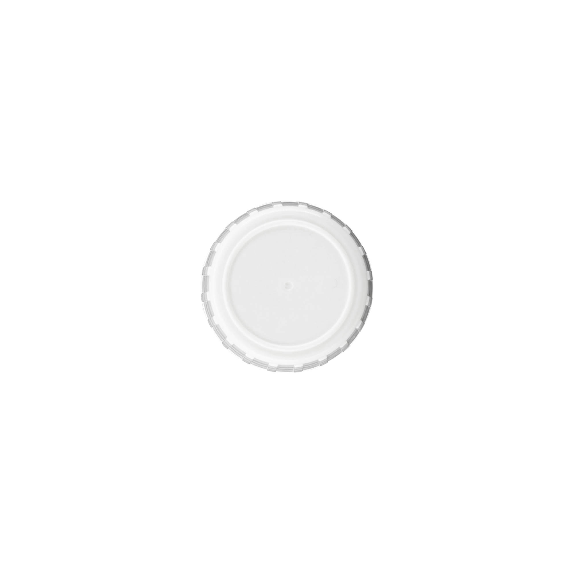 Tapón roscado, plástico PP, blanco, para boca: PP 28 Tapón roscado, plástico PP, blanco, para boca: PP 28
