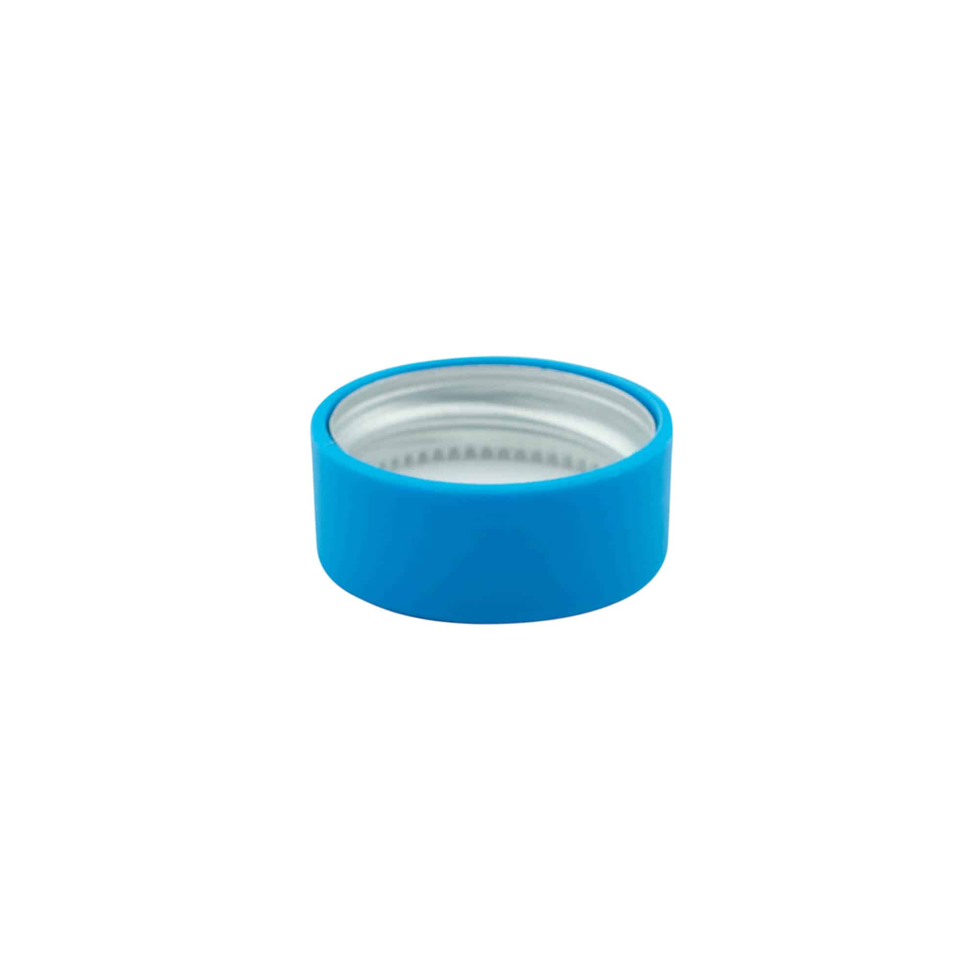 Tapón de rosca, ABS, azul agua, para boca: GPI 28/400