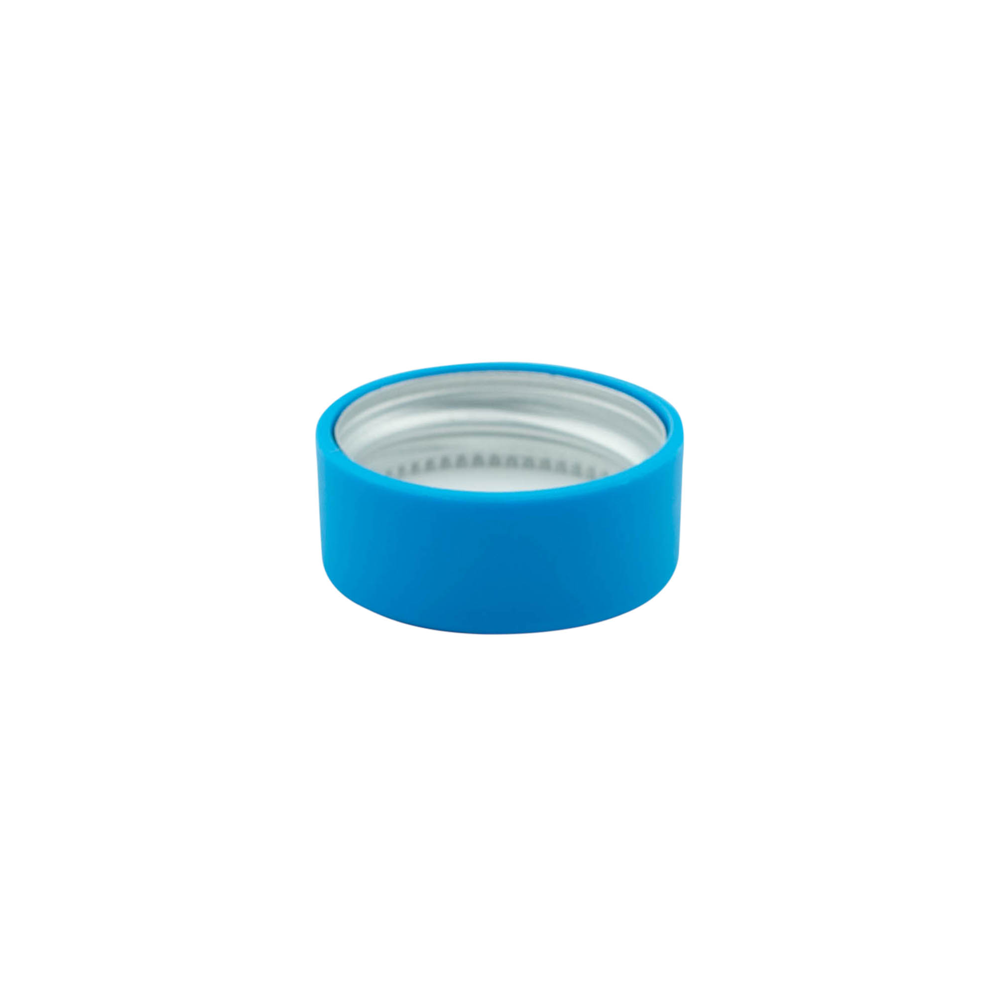 Tapón de rosca, ABS, azul agua, para boca: GPI 28/400