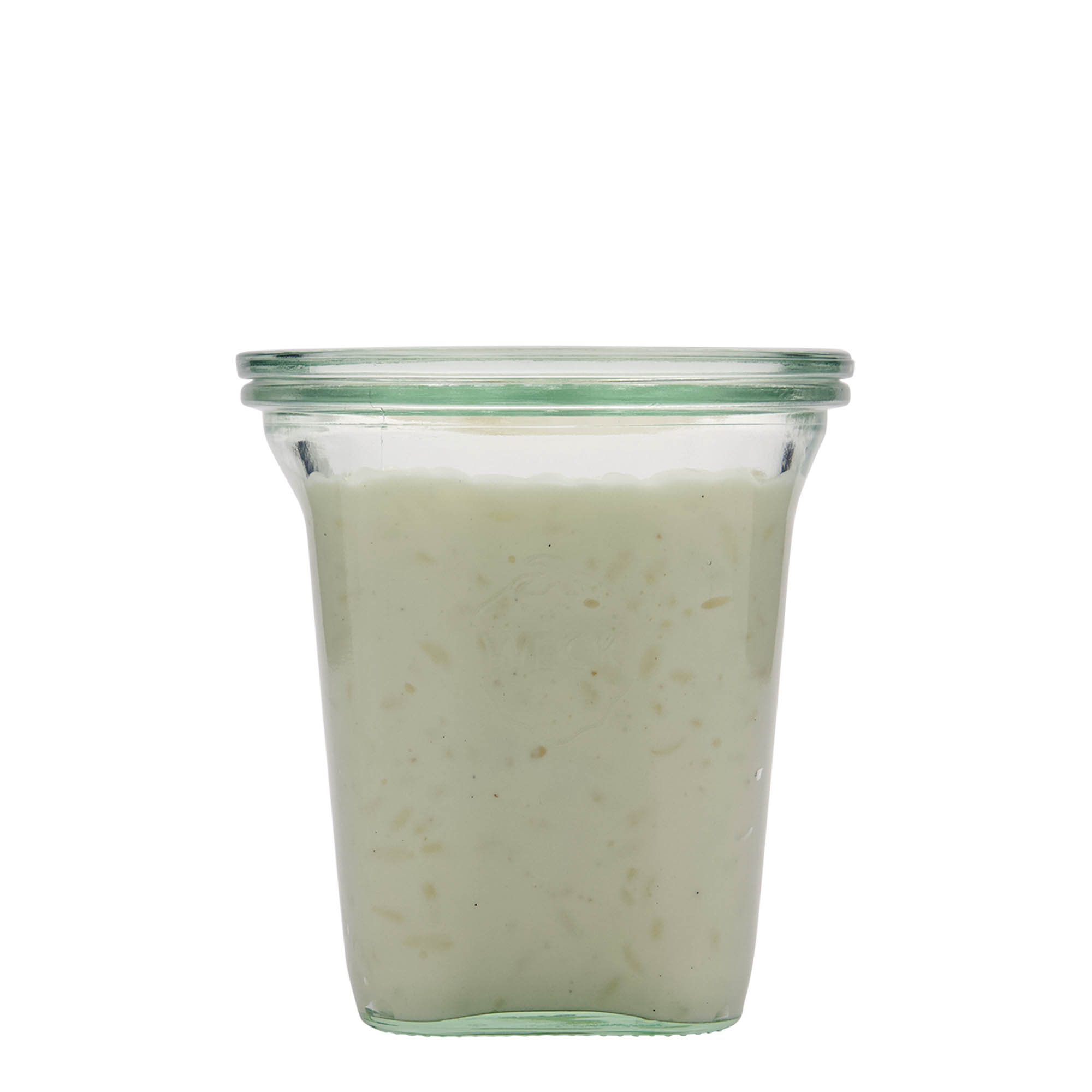 545 ml WECK vaso cuadrado Quadroglas, boca: borde redondo 545 ml WECK vaso cuadrado Quadroglas, boca: borde redondo