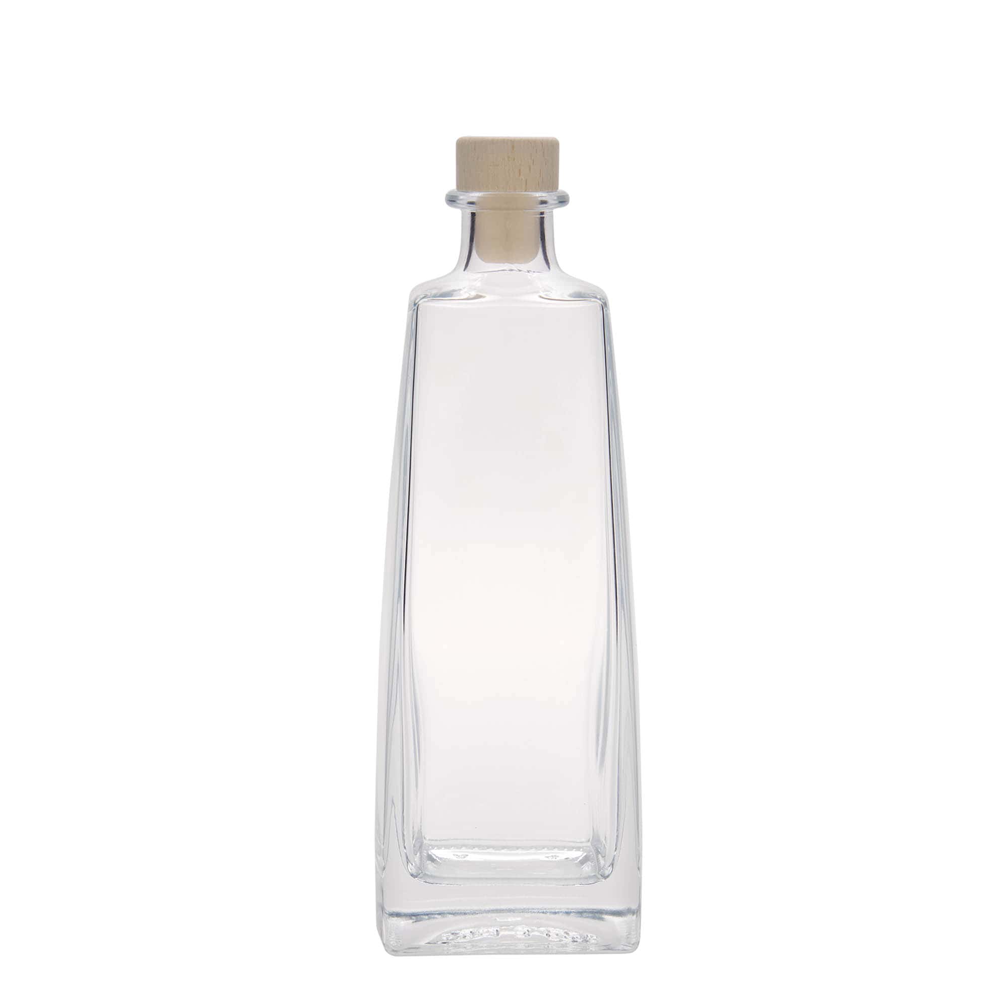 Botella de vidrio de 500 ml 'Timmy', rectangular, boca: corcho