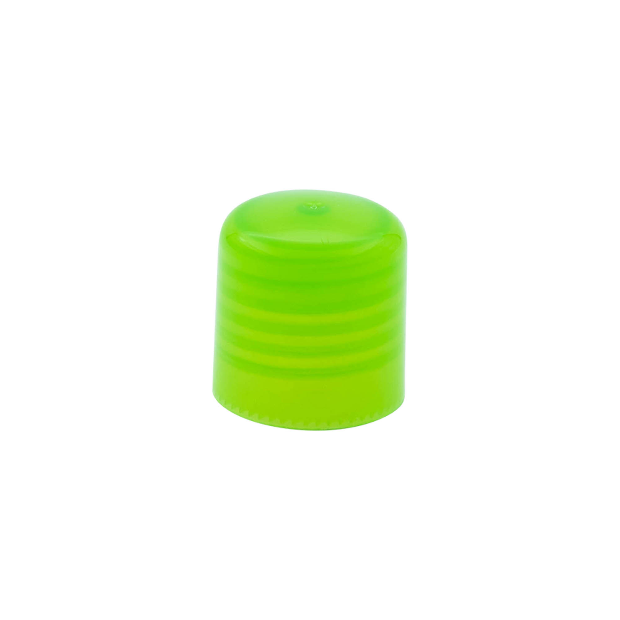 Tapa de rosca con inserto para jeringa, plástico PP, verde, para boquilla: 24/410 Tapa de rosca con inserto para jeringa, plástico PP, verde, para boquilla: 24/410