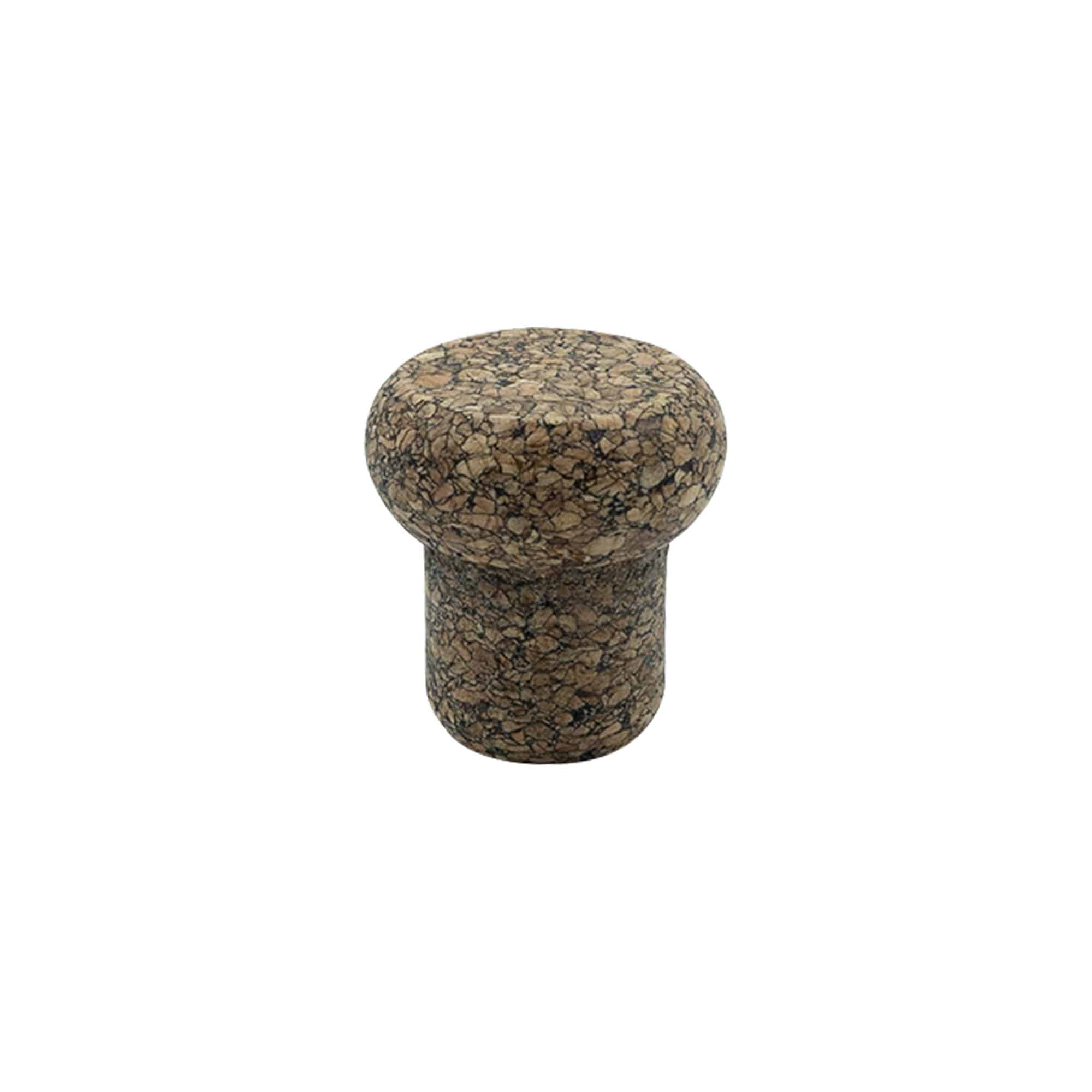 Tapón de corcho «Barrel» 22,5 mm, Corkcoal, para boquilla: corcho