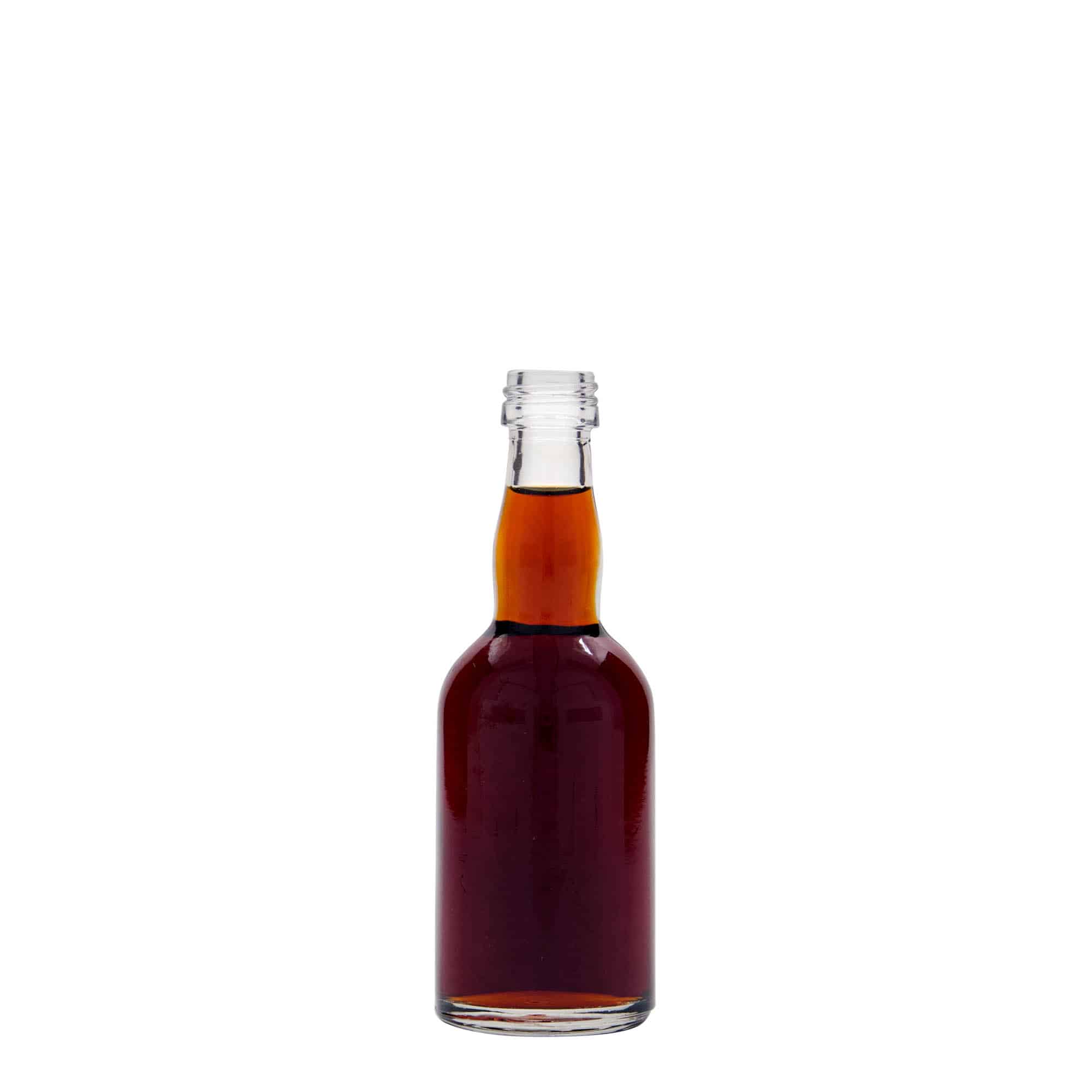 Botella de vidrio 'Proba' de 50 ml, boca: PP 18