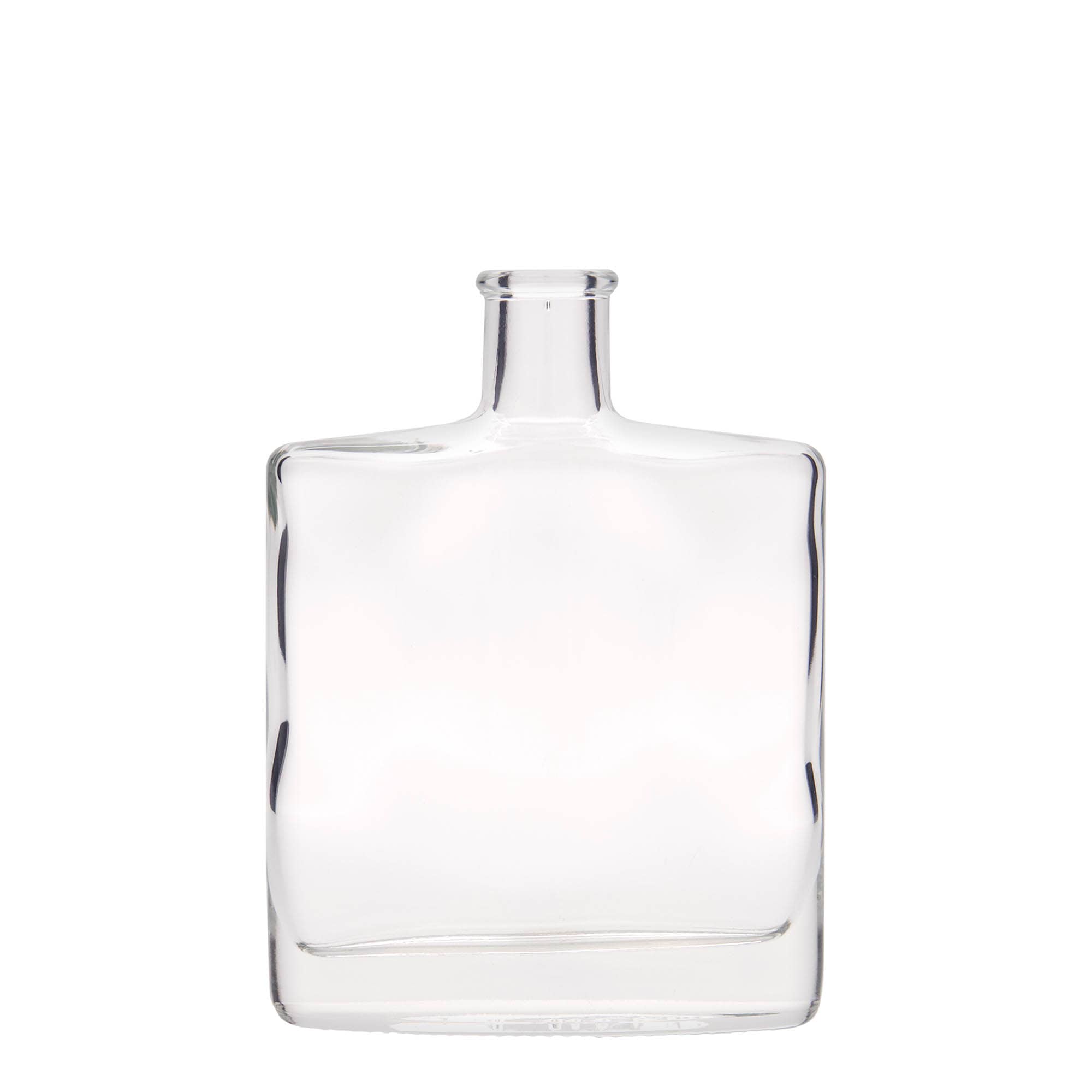Botella de vidrio 'Zorbas' de 350 ml, ovalada, boca: corcho