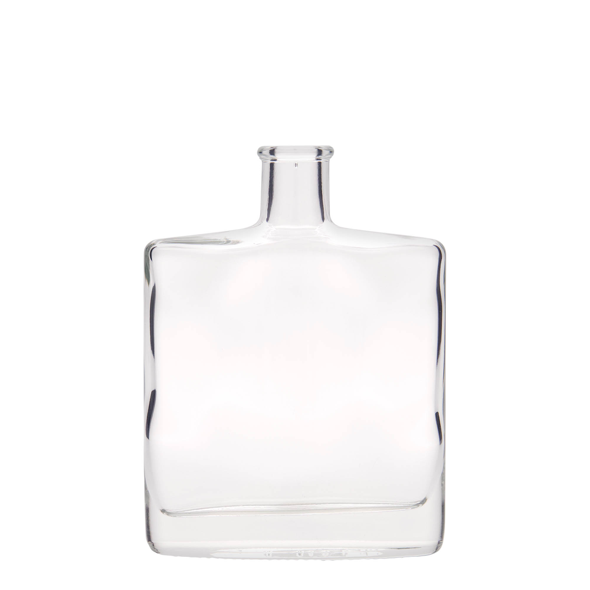 Botella de vidrio de 350 ml 'Zorbas', ovalada, boca: corcho