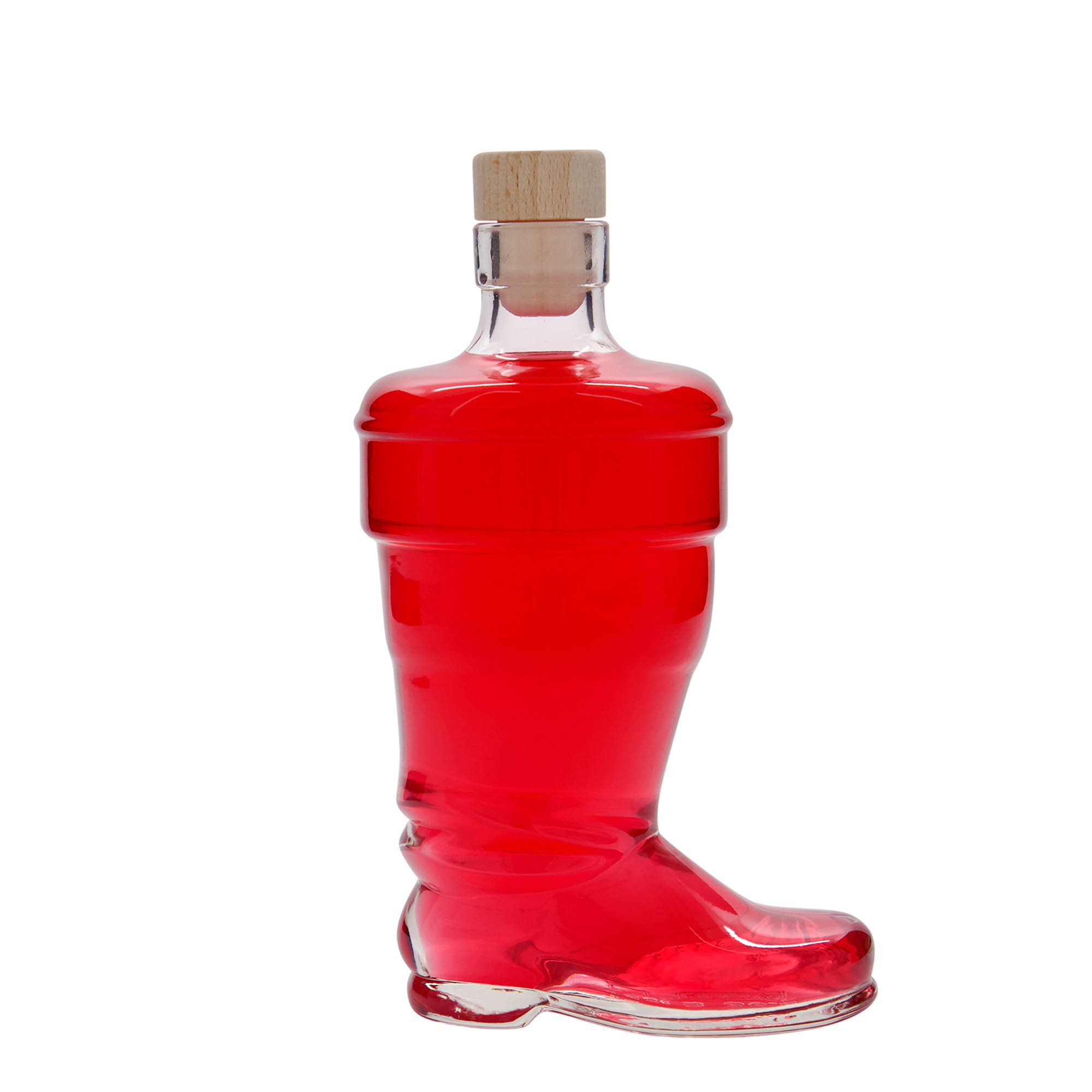 Botella de vidrio de 350 ml 'Bota', boca: corcho