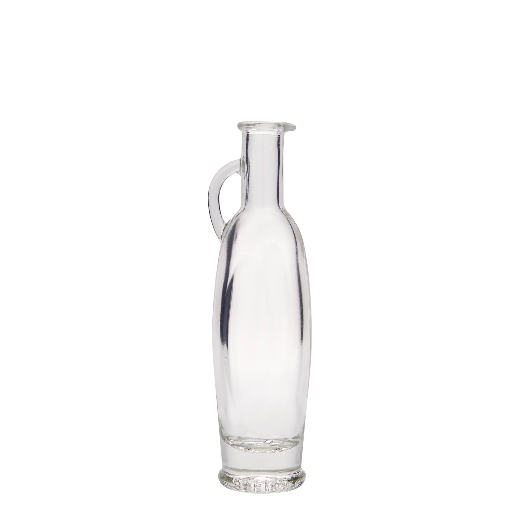 Botella de cristal de 100 ml 'Eleganta', ovalada, boca: corcho