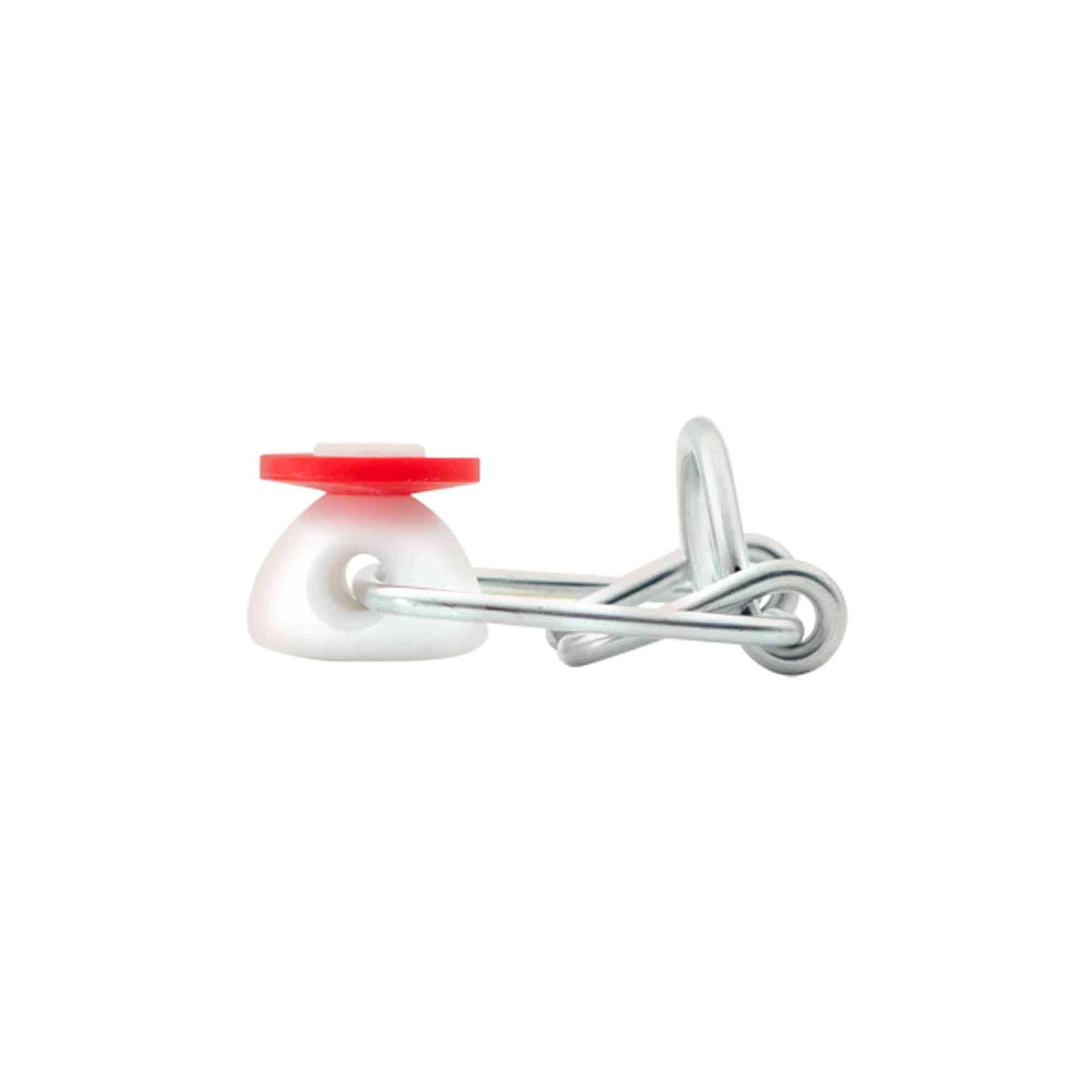 Tapón mecánico mini, plástico, rojo-blanco Tapón mecánico mini, plástico, rojo-blanco