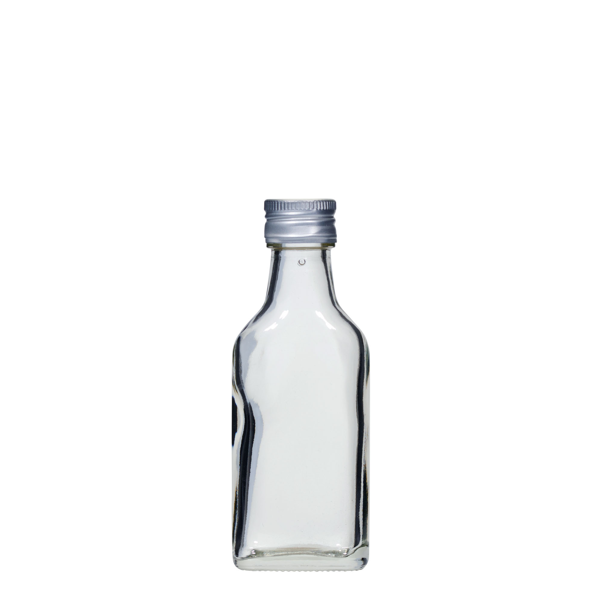 Botella de bolsillo de 40 ml, rectangular, boca: PP 22 Botella de bolsillo de 40 ml, rectangular, boca: PP 22