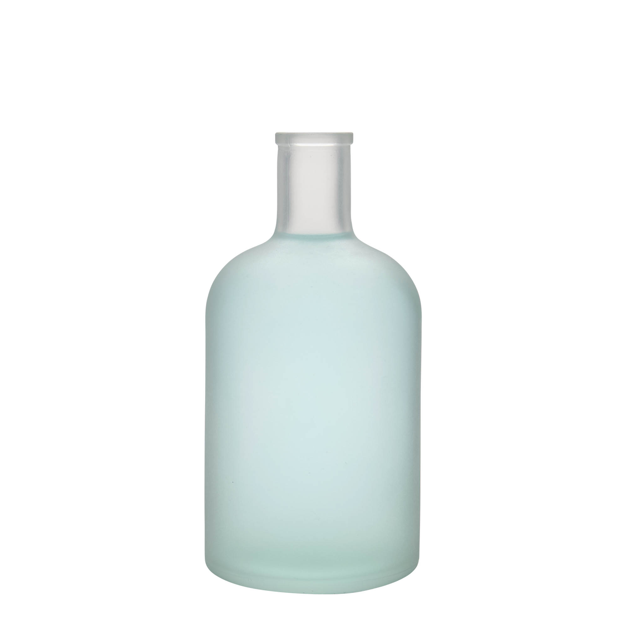 Botella de vidrio 'Gerardino' de 700 ml, efecto helado, boca: corcho