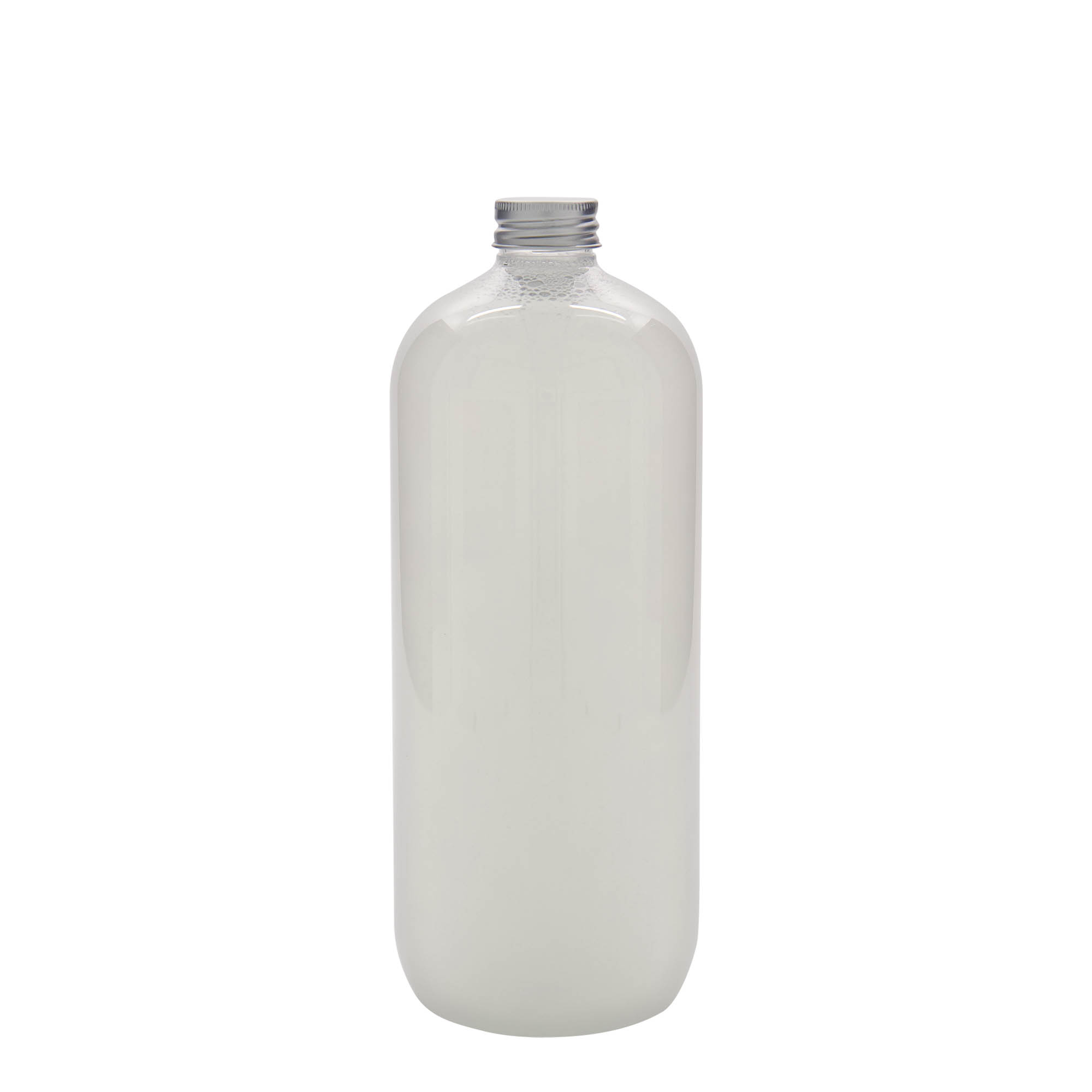 Botella de PET 'Boston' de 1000 ml, plástico, boca: 28/410