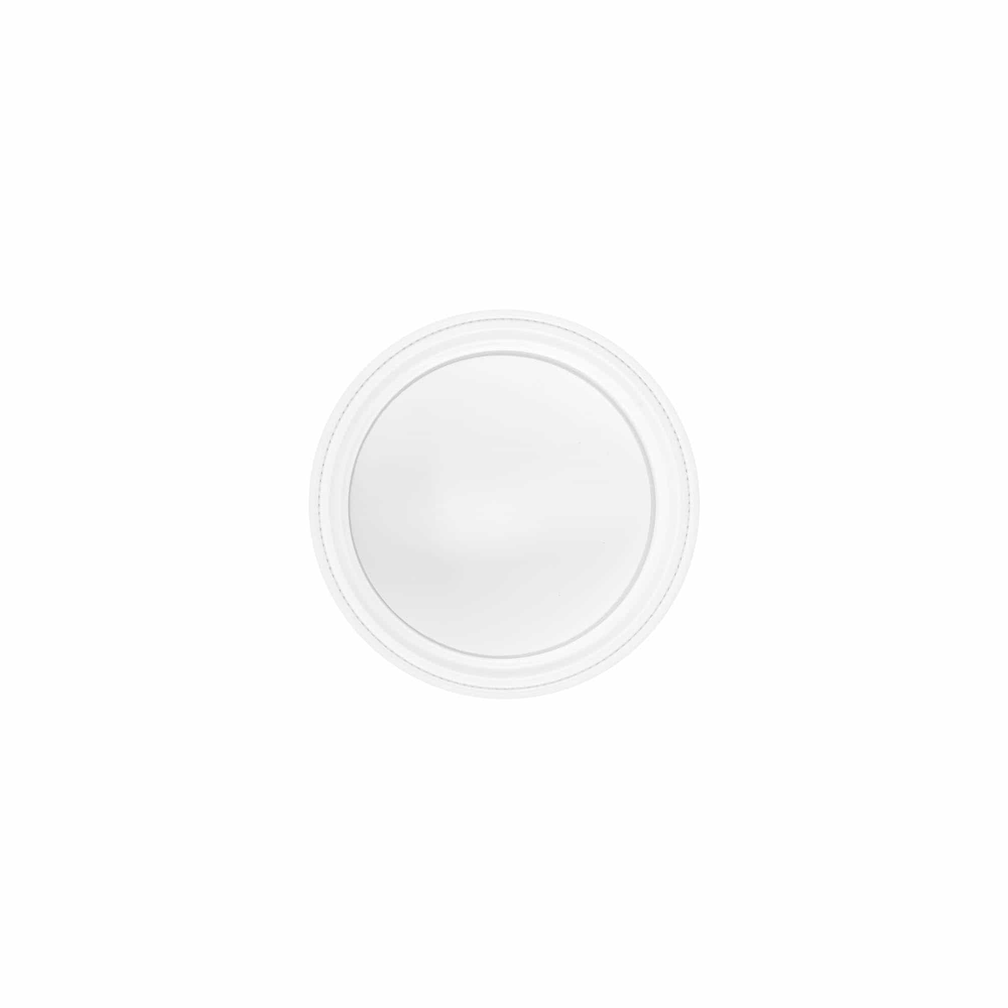 Tapa de rosca 30 ml, plástico SAN, blanco