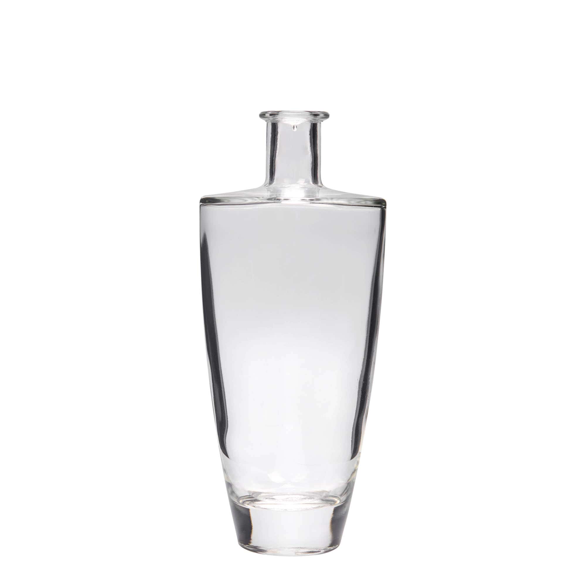 Botella de vidrio de 500 ml 'Vanessa', ovalada, boca: corcho