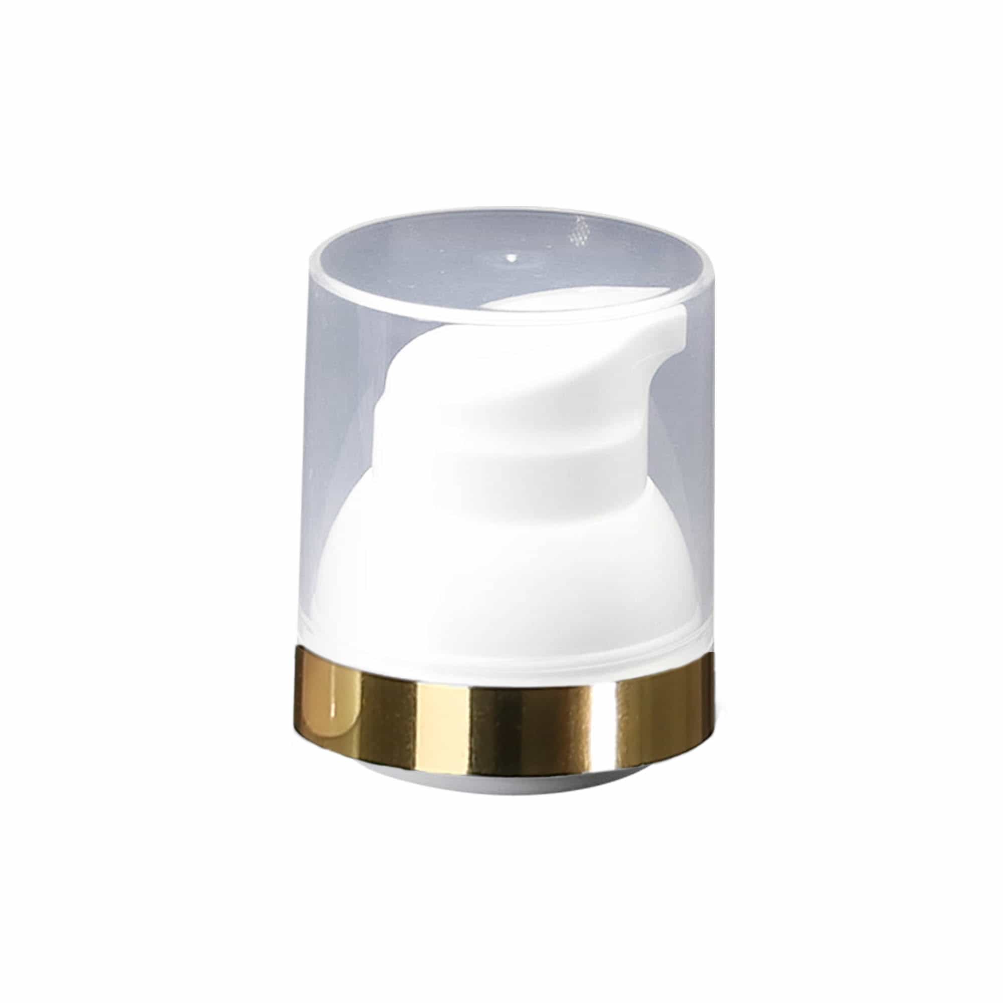 Cabezal de bomba dispensadora airless 'Mezzo', plástico PP, blanco Cabezal de bomba dispensadora airless 'Mezzo', plástico PP, blanco