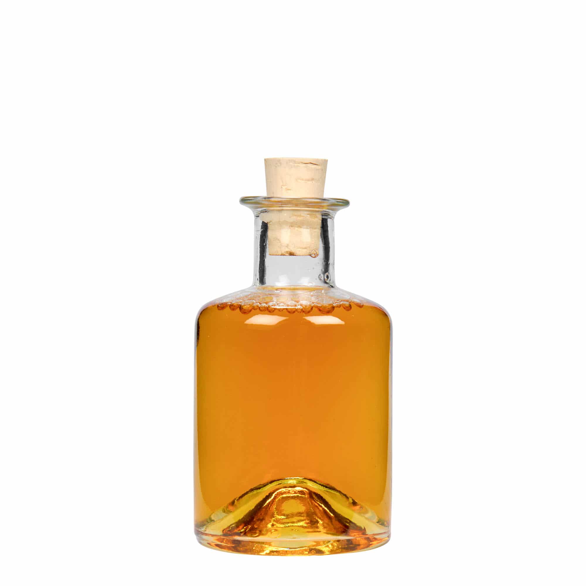 Botella de vidrio de farmacia de 200 ml, boca: corcho