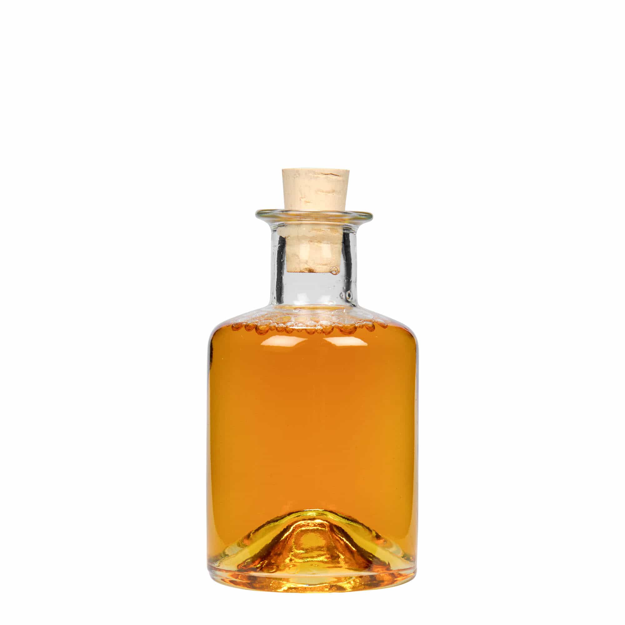 Botella de vidrio de 200 ml para farmacéutico, boca: corcho