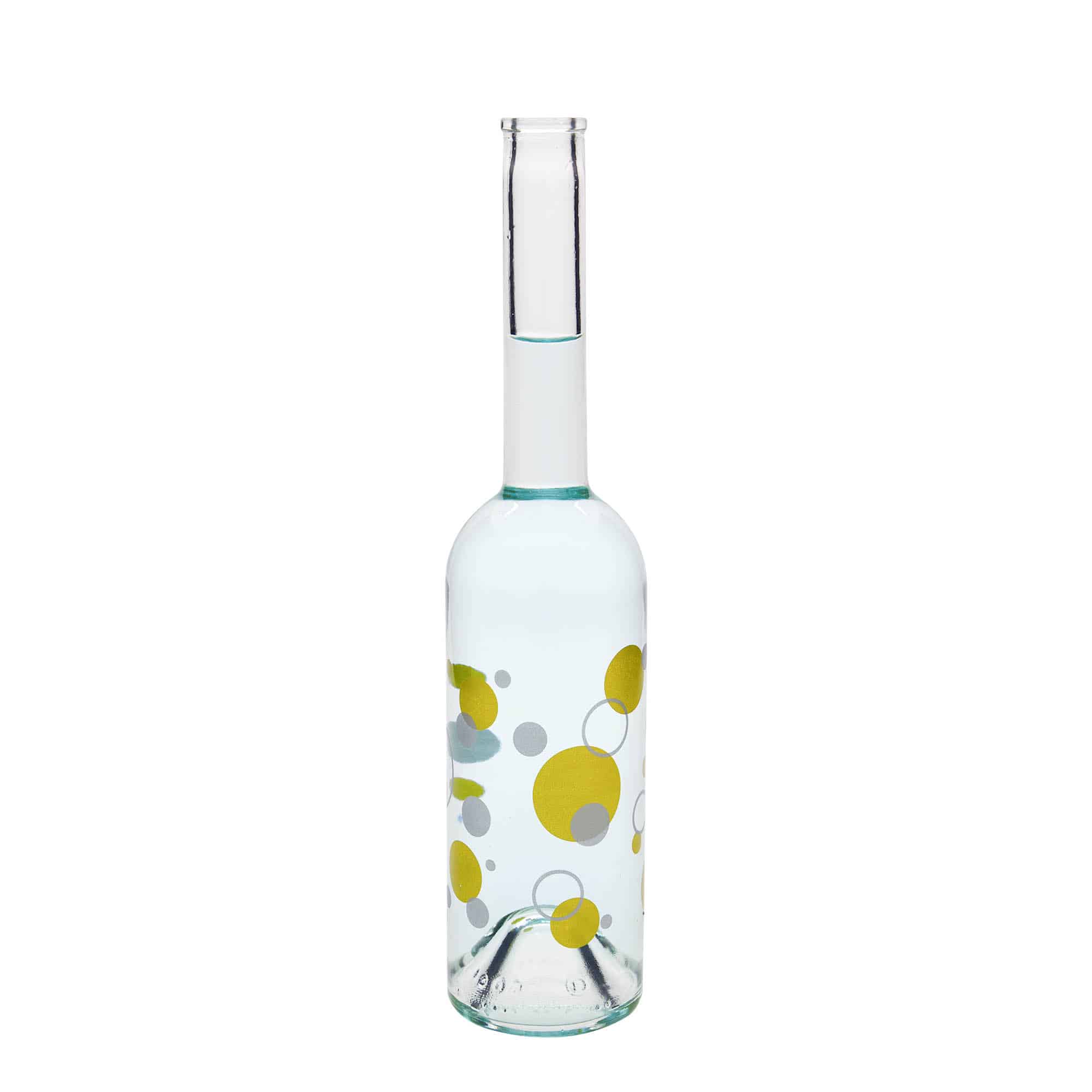 Botella de vidrio 'Opera' de 500 ml, motivo: puntos, boca: corcho