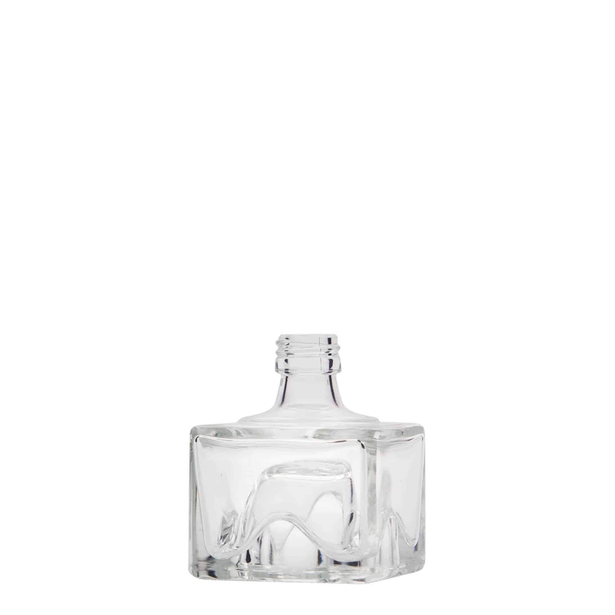 Botella de vidrio 'Cocolores' de 40 ml, cuadrada, boca: PP 18