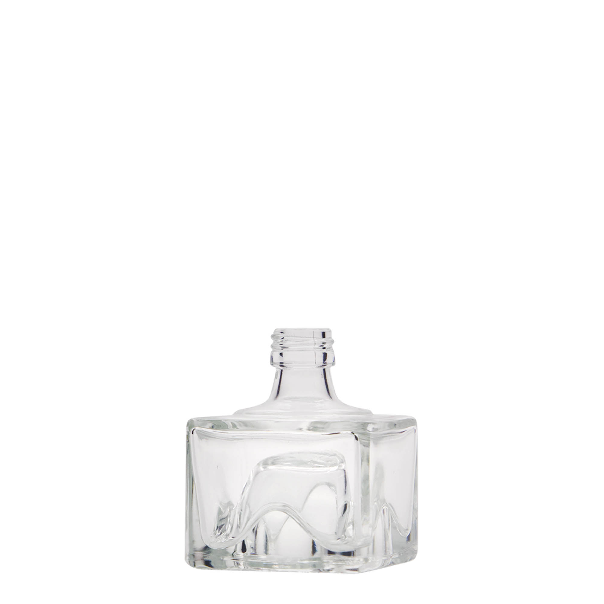 Botella de vidrio de 40 ml 'Cocolores', cuadrada, boca: PP 18