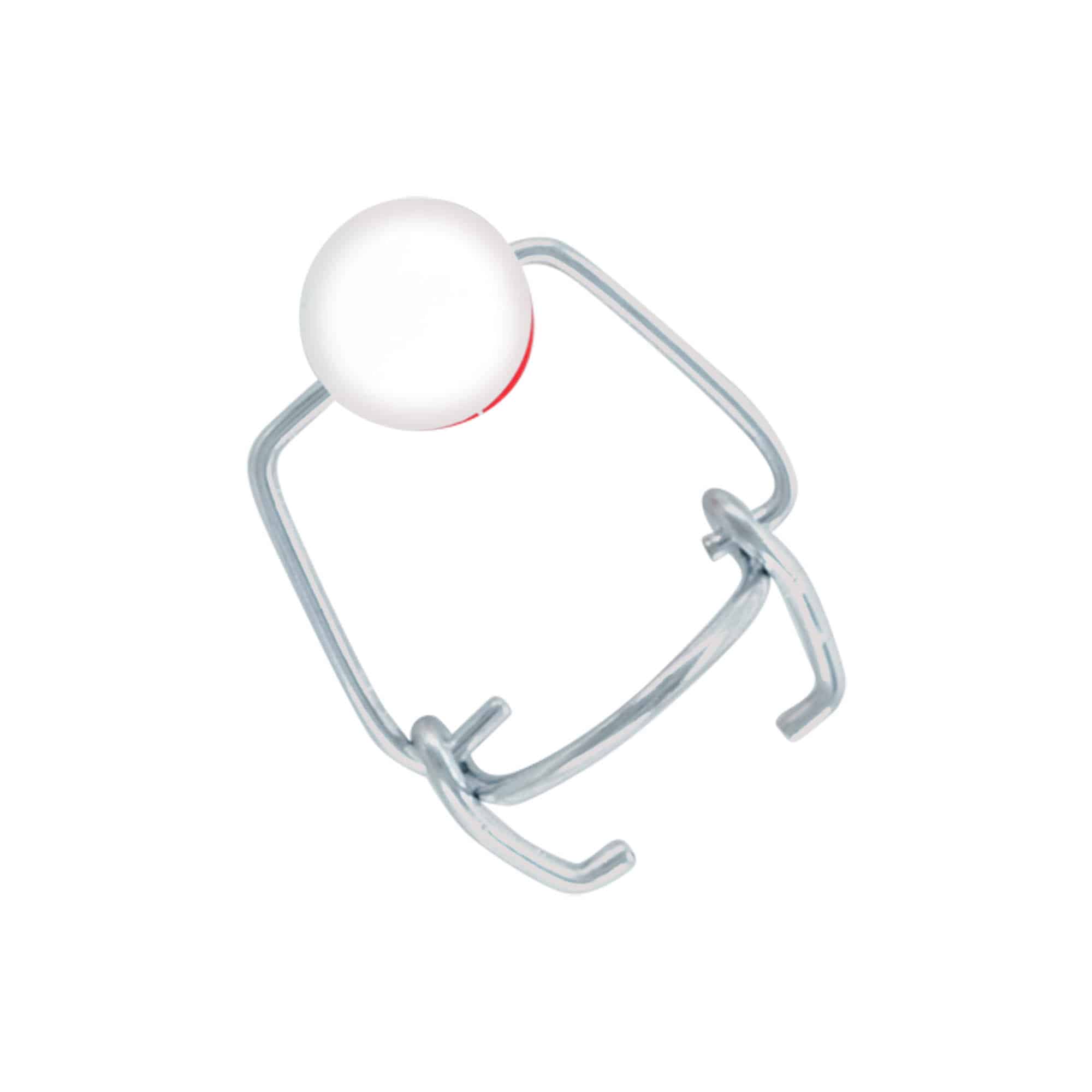 Cierre de palanca mini, plástico, rojo-blanco