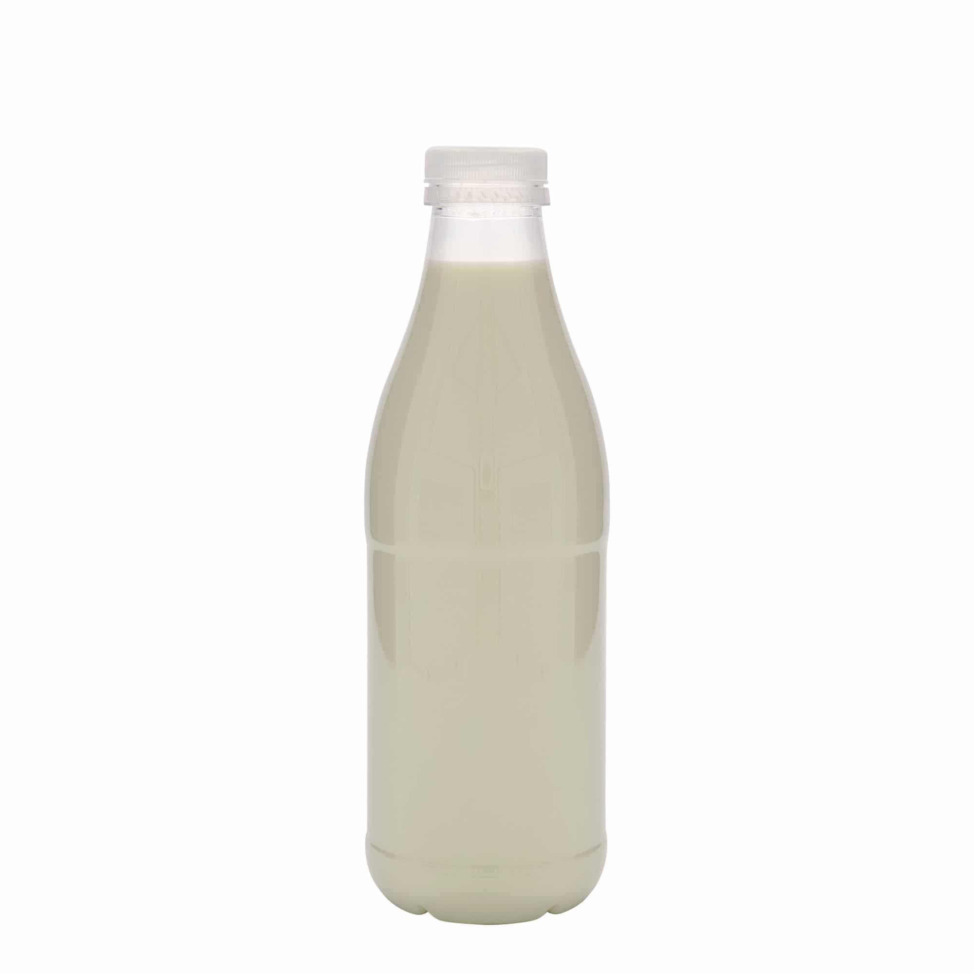 Botella de PET 'Milk and Juice' de 1000 ml, plástico, boca: 38 mm