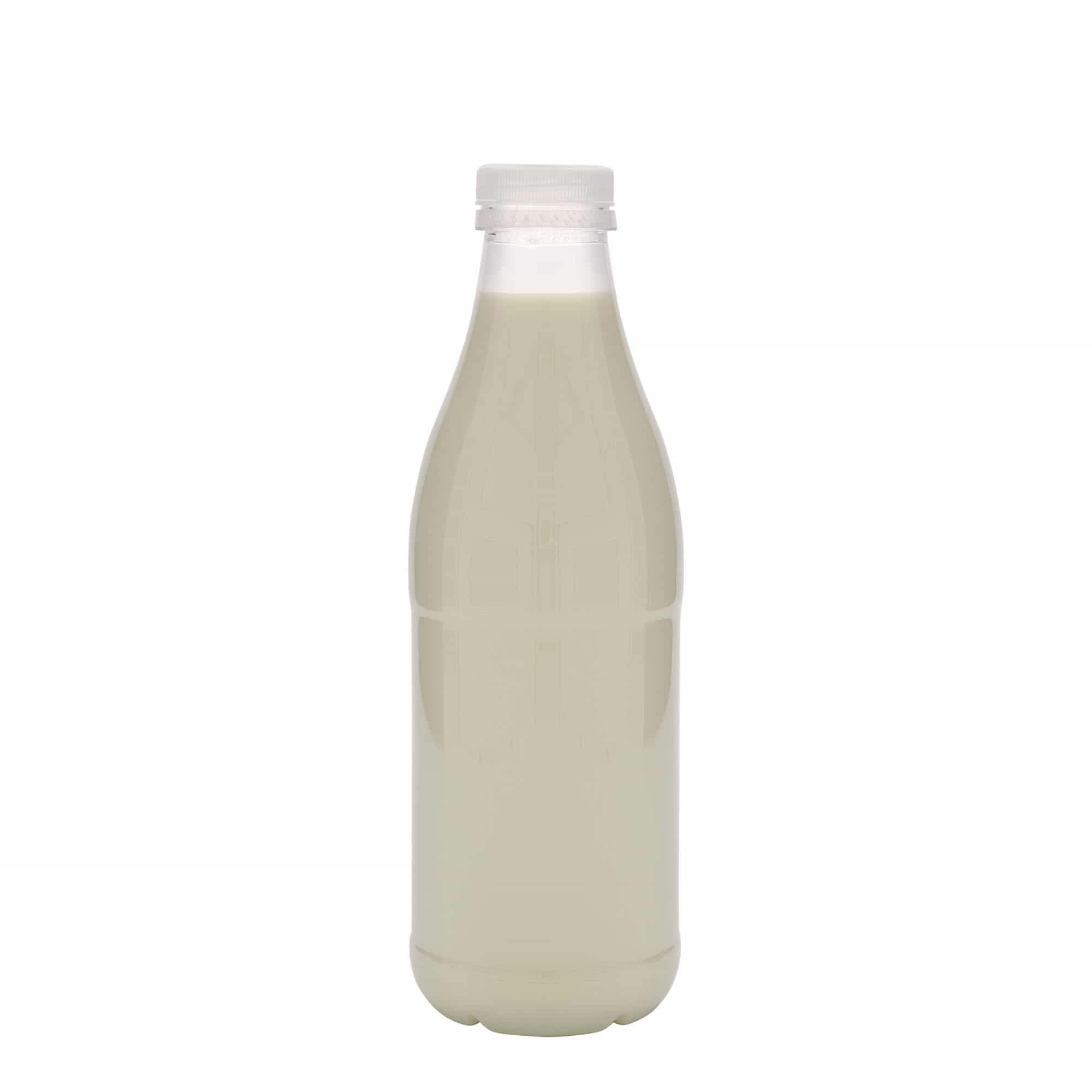 Botella PET de 1.000 ml 'Milk and Juice', plástico, boca: 38 mm