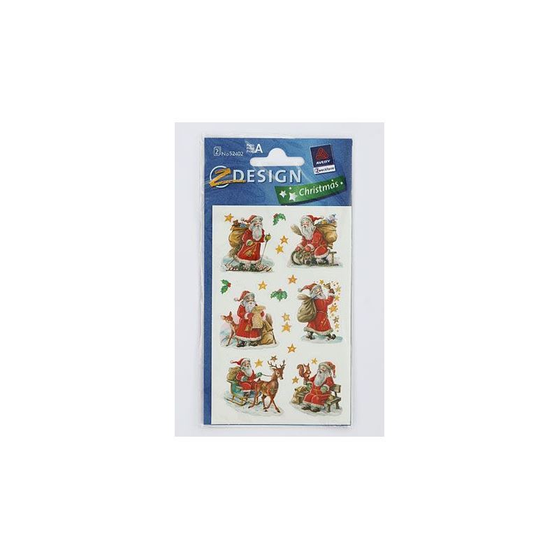 Etiquetas Zweckform 'Papás Noel', papel, multicolor