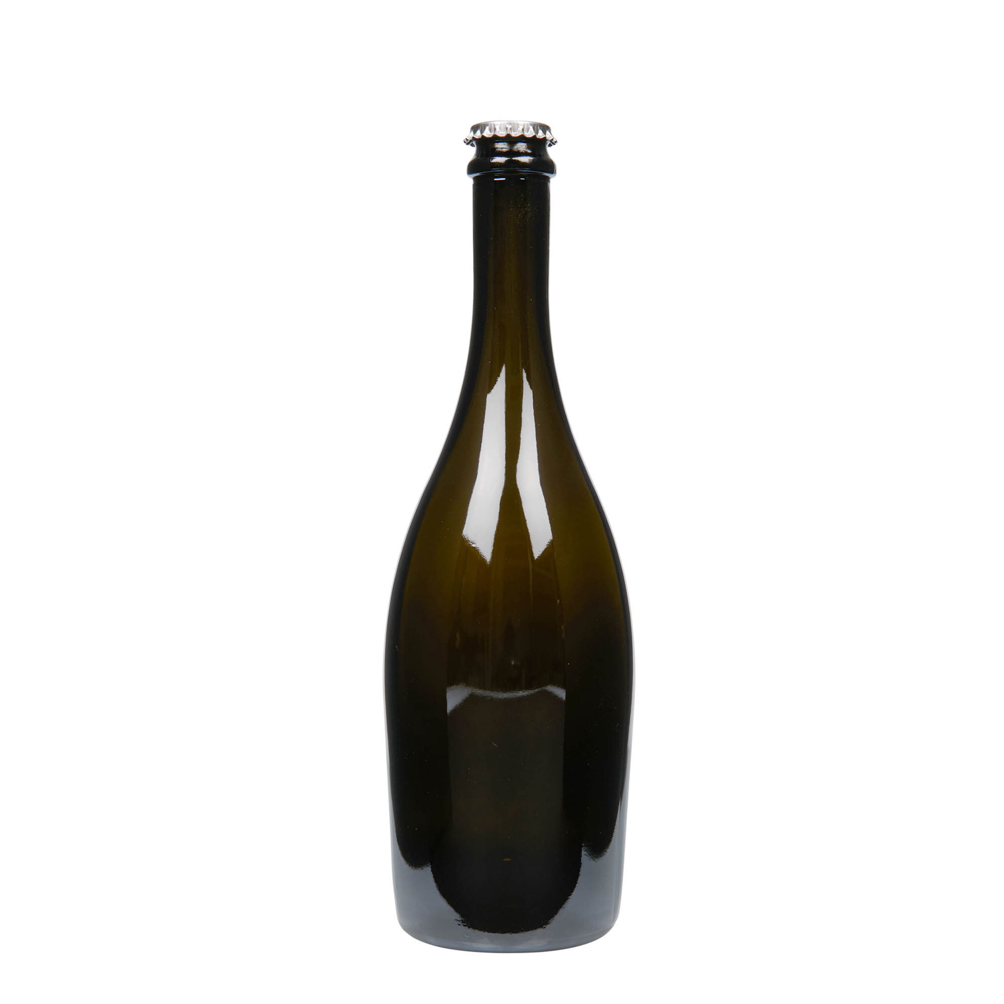Botella de cava de 750 ml 'Carmen', vidrio, verde antiguo, boca: corona