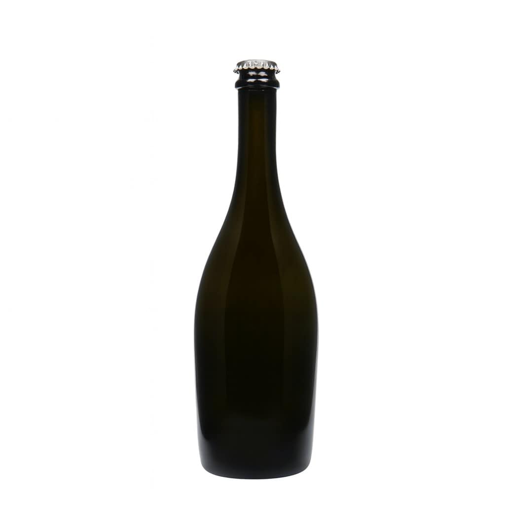 Botella de cava de 750 ml 'Carmen', vidrio, verde antiguo, boca: corona