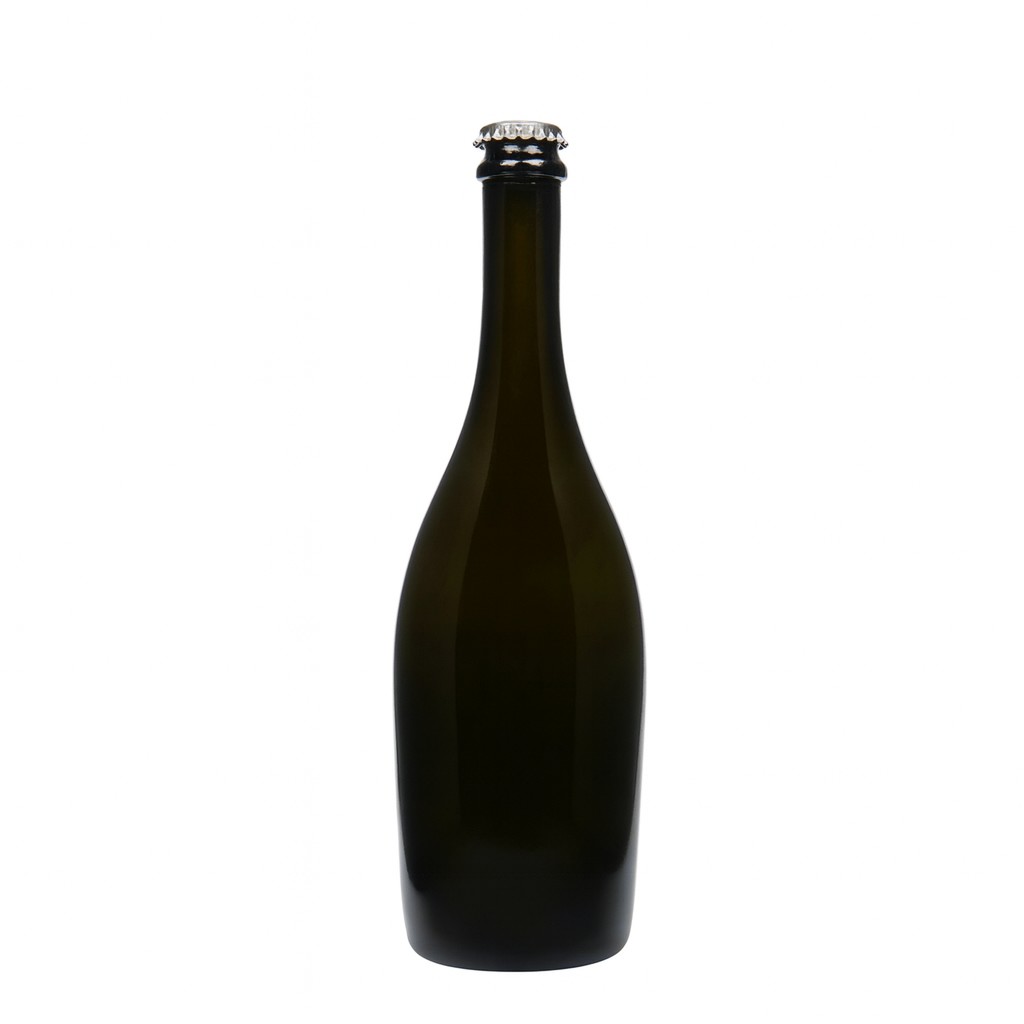 Botella de cava de 750 ml 'Carmen', vidrio, verde antiguo, boca: corona