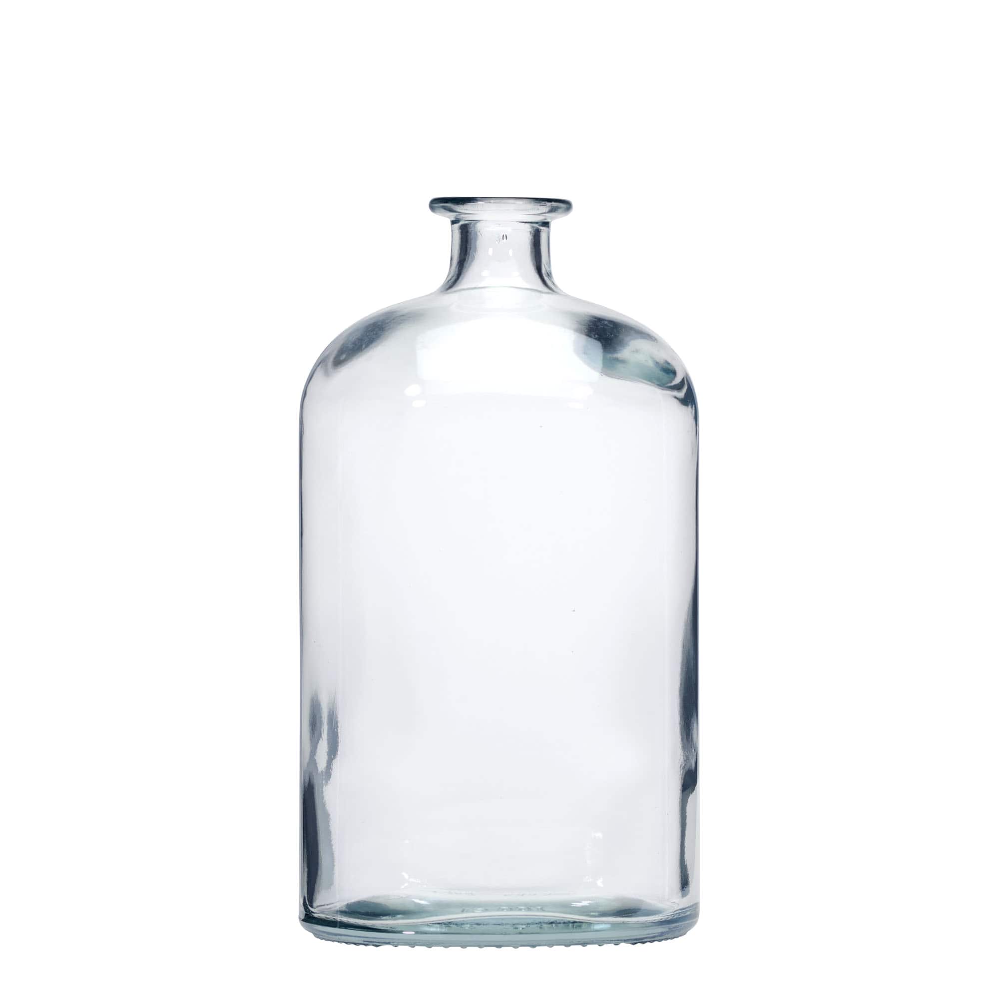 Botella de vidrio de 1.000 ml 'Dundee', ovalada, boca: corcho