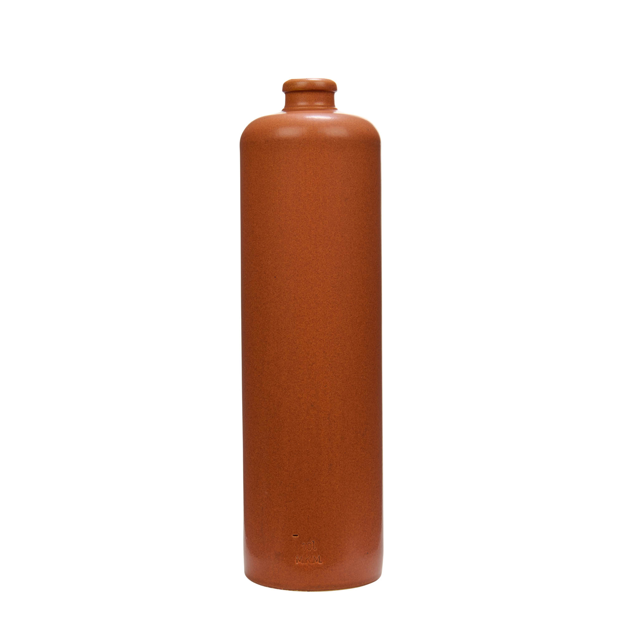 1.000 ml jarra de gres, color rojo-marrón, boca: corcho