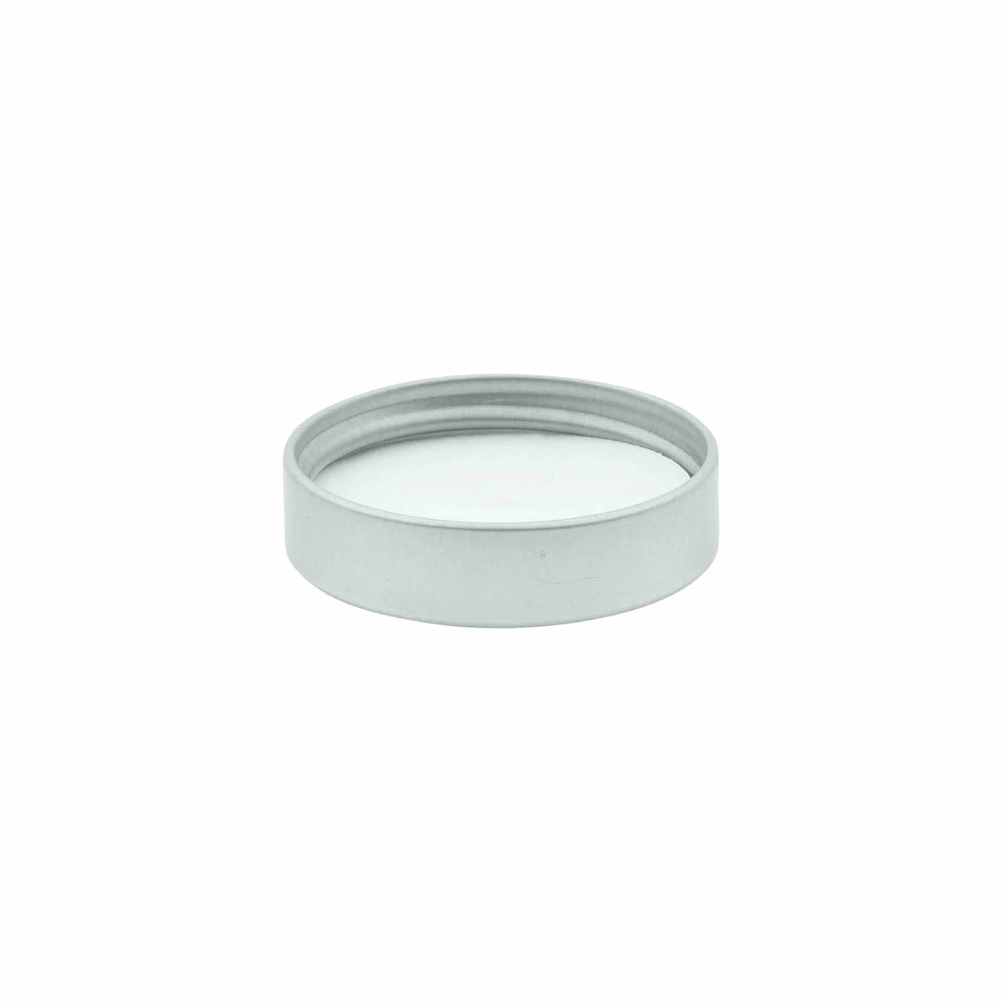 Tapa de rosca, metal, plateado, para boca: 38/400